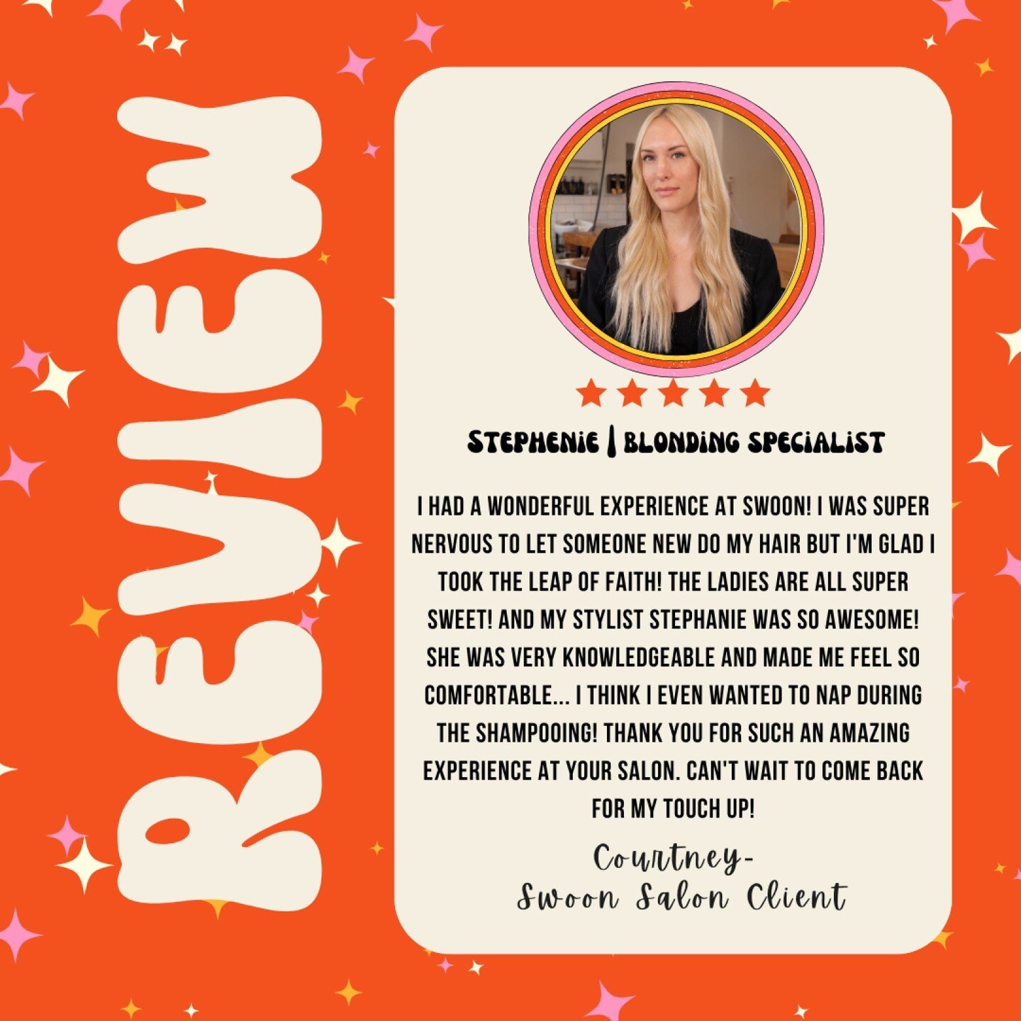 We love the reviews our clients take time to leave us!
*
*
*
*
*
#swoonsalonphx #swoonsalonaz #downtownphxsalon #downtownphxcolorist #downtownphxhair #downtownphxstylist #phoenixaz #phoenixstylist #balayagespecialist #handtiedextensions #handtiedweft