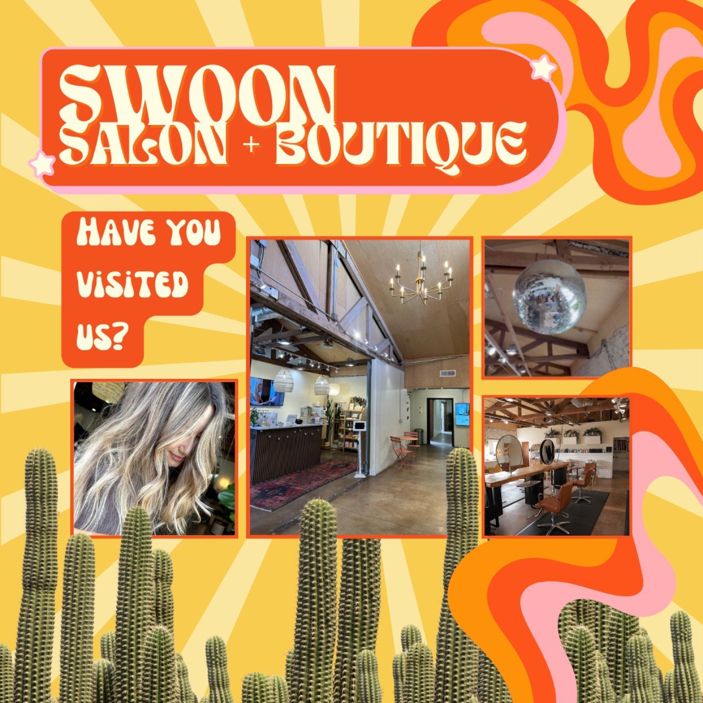 🌟 Discover Swoon Salon + Boutique 🌟

Curious about us? Here's the scoop: Founded in 2013 by stylist Brittany Bellet, we've blossomed from a modest Phoenix suite into a bustling 9-chair salon with a team of skilled, passionate stylists.

At Swoon, w