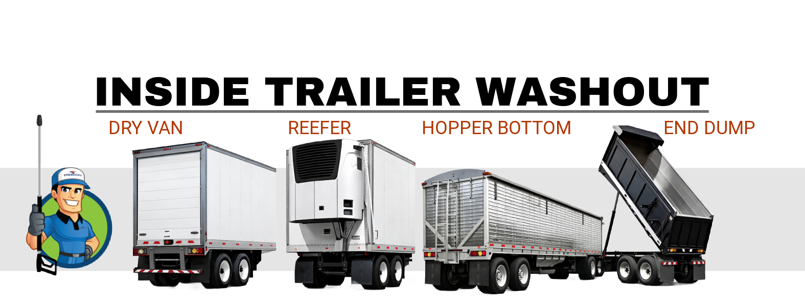 trailer washout near me, trailer washout waterloo, Iowa, hopper bottom wash near me, who cleans hopper bottoms, reefer washout near me. inside trailer washout near loves truck stop, inside trailer washout near target distribution