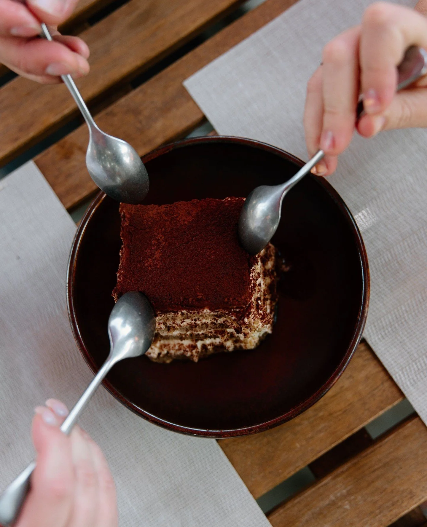 Our tiramis&ugrave; was made for spoons crossing the table. Find it on the Family Share menu and enjoy the sweetest reason to linger a little longer.⁠
⁠
Enjoy the Family Share Menu everyday or on Tuesdays for $20 off.