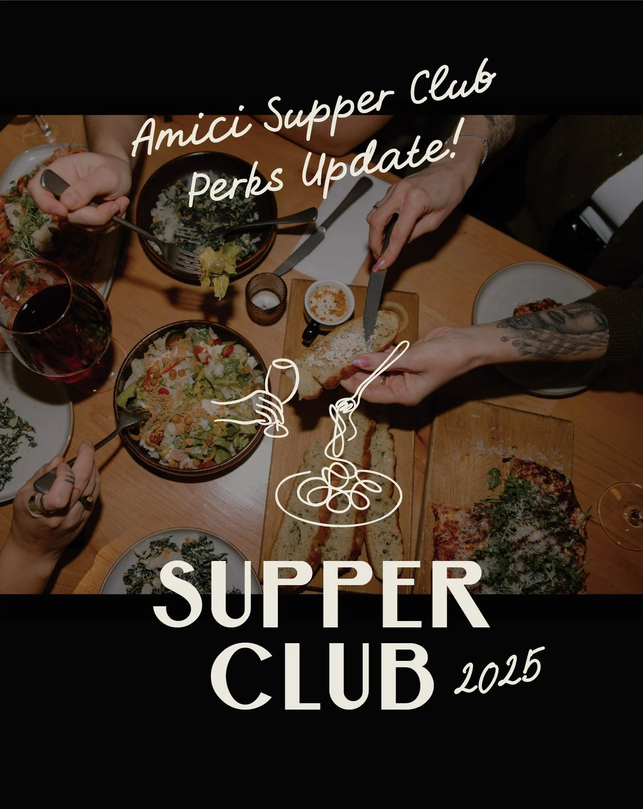 Supper Club members, a little update 🤍⁠
Some of you may have missed a few perks along the way, so moving forward we&rsquo;re sharing all upcoming Supper Club perks right here too so no one misses out.⁠
⁠
As always, members enjoy 15% off food and dri