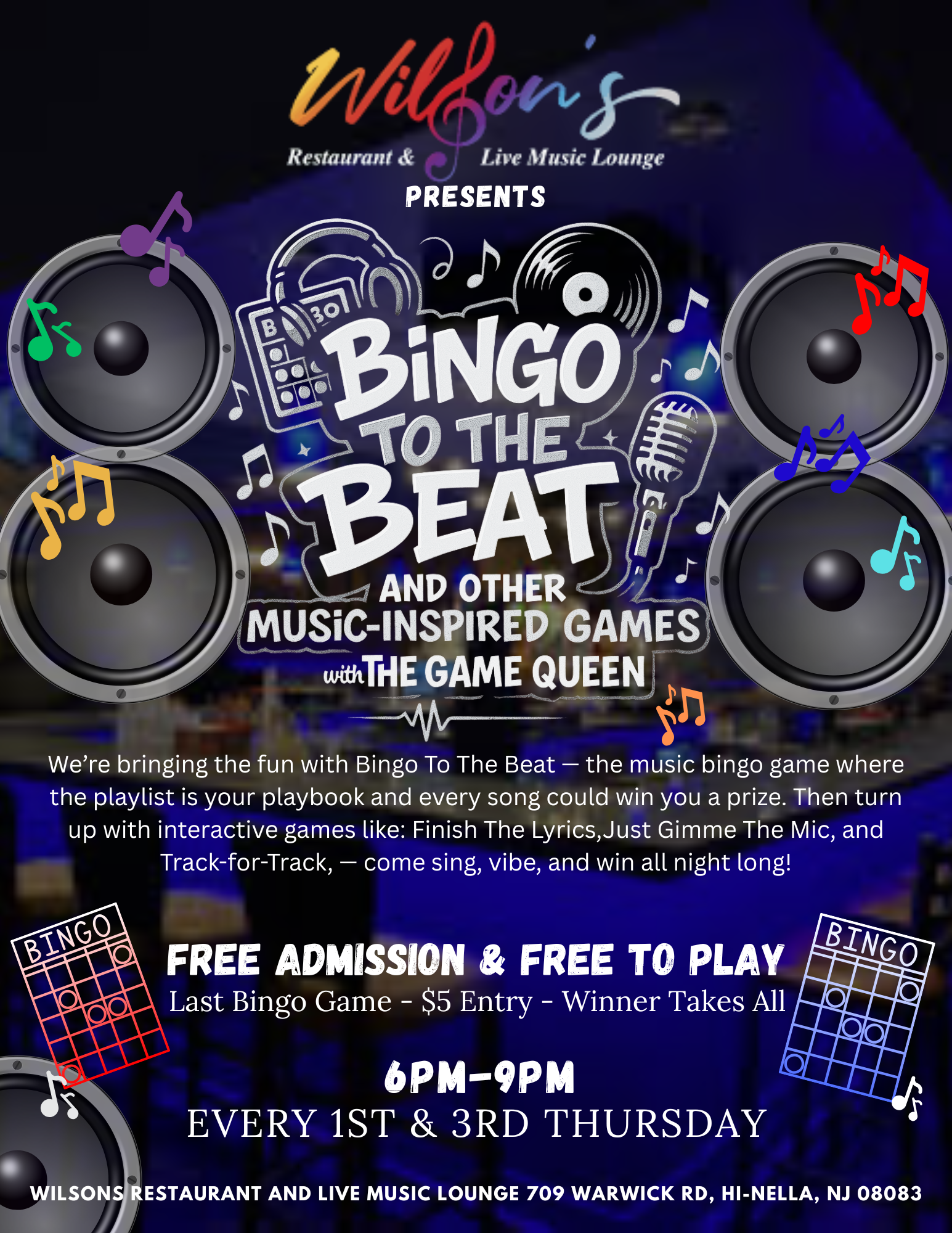 Bingo To The Beat with The Game Queen