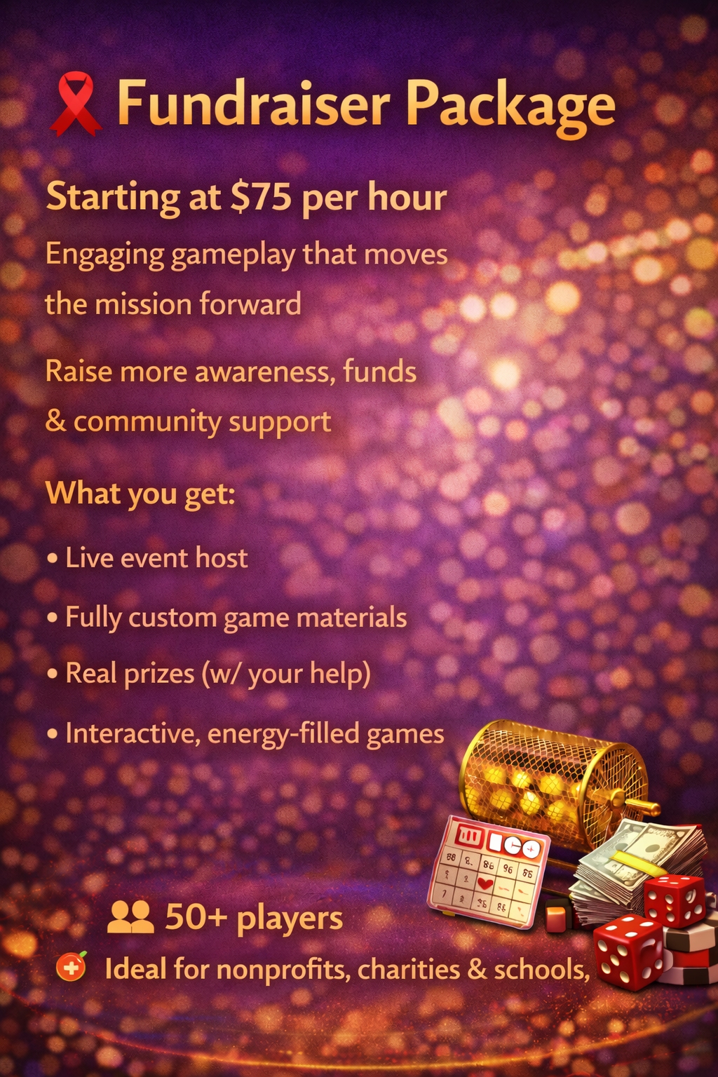 Game Queen Fundraiser Package