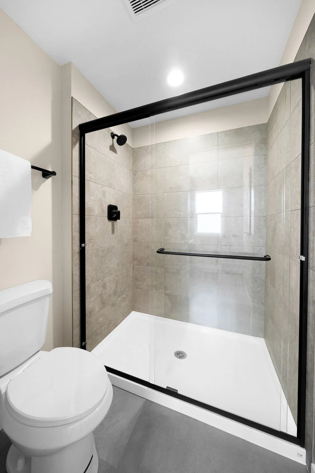 Primary bath private shower area