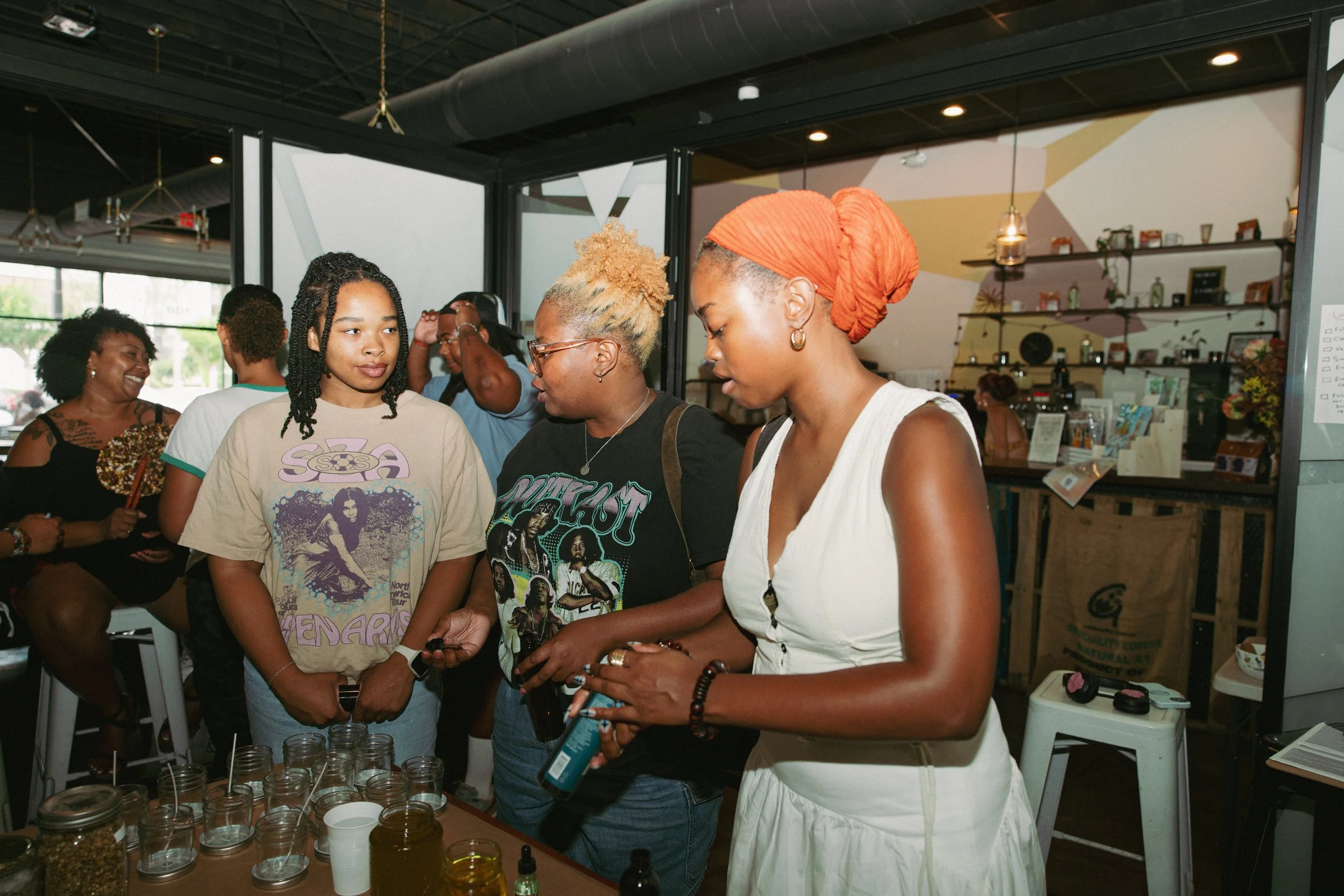 "The Root", in the words of Herb N Sound, "a dynamic workshop on holistic Black hair care". I made the best smelling hair oil. I was hurt when it ran out but at least I know to make more and in this space education matters the most. 