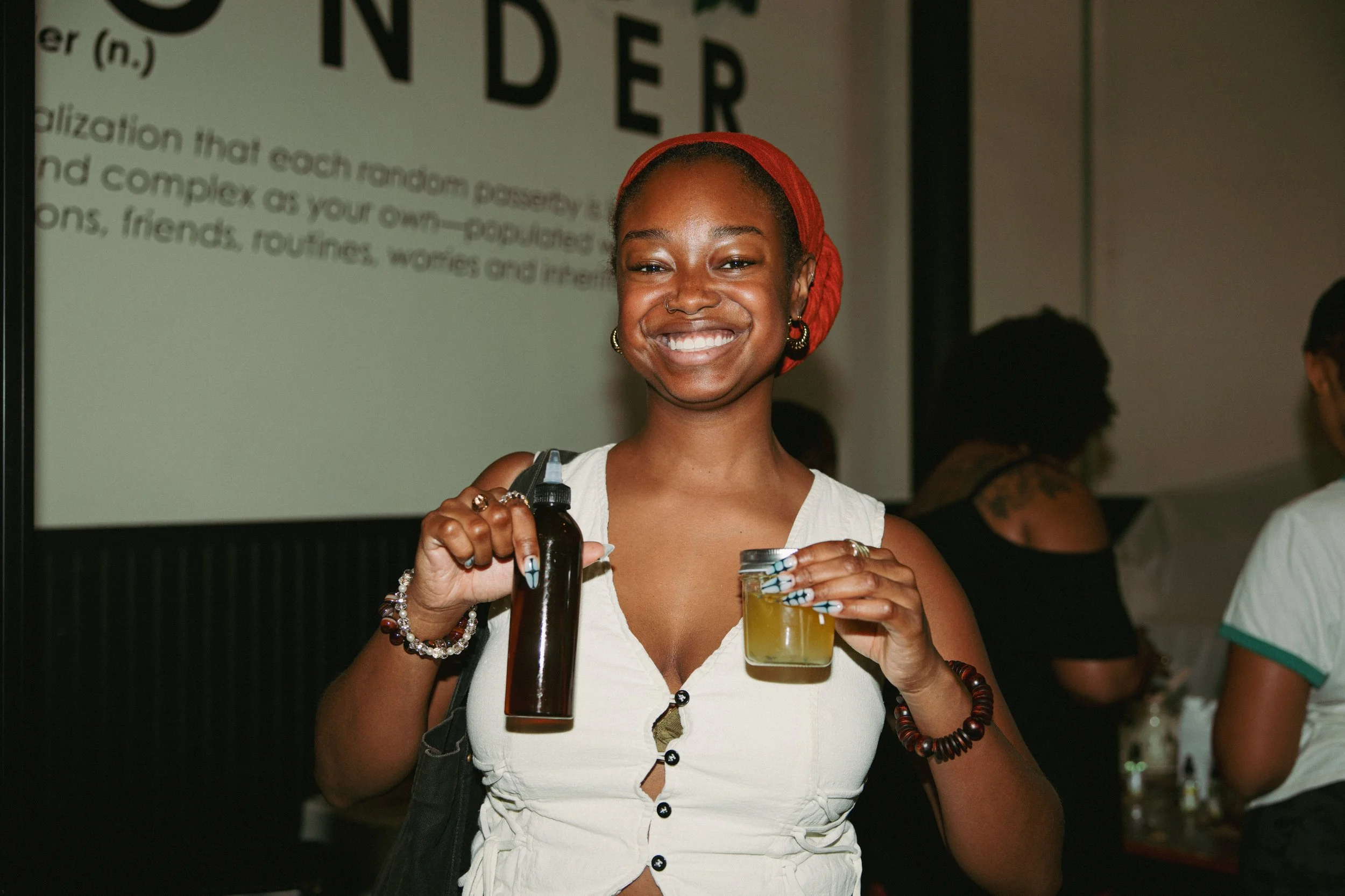 "The Root", in the words of Herb N Sound, "a dynamic workshop on holistic Black hair care". I made the best smelling hair oil. I was hurt when it ran out but at least I know to make more and in this space education matters the most. 