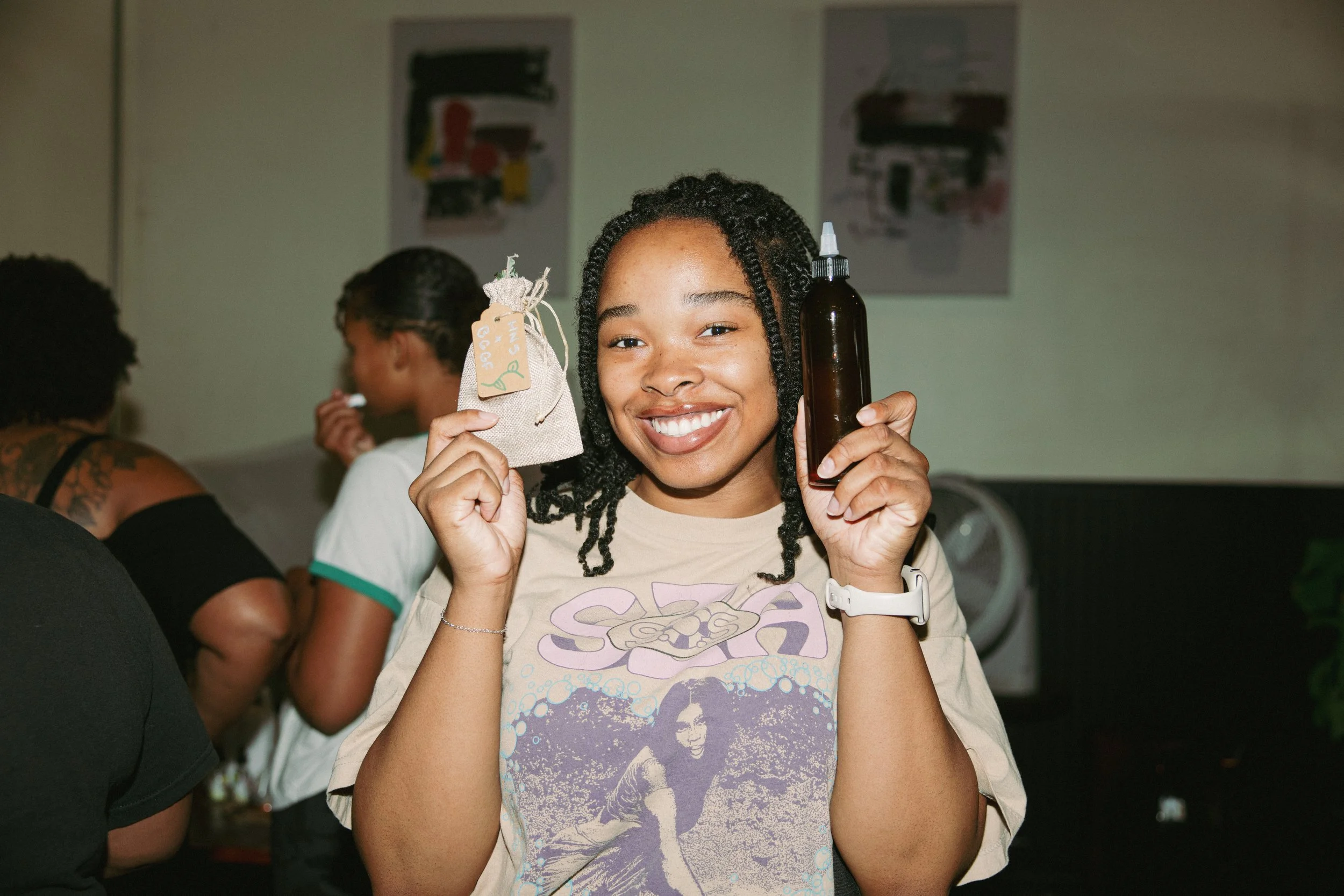 "The Root", in the words of Herb N Sound, "a dynamic workshop on holistic Black hair care". I made the best smelling hair oil. I was hurt when it ran out but at least I know to make more and in this space education matters the most. 