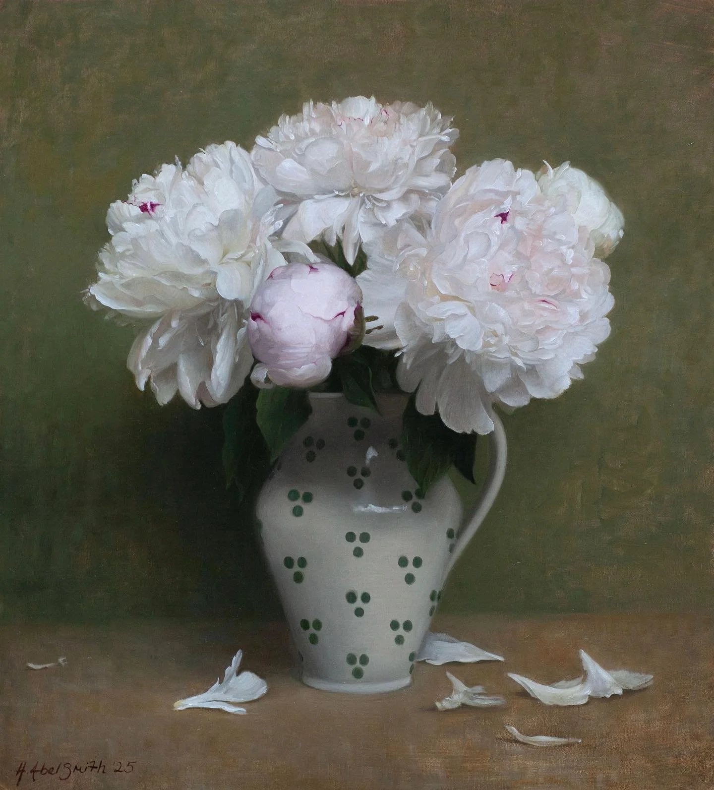 Peonies in Green Spot Jug, 20 x 18 inches, oil on canvas

New work will be available this Sunday 12th October at 7pm. Sign up to my mailing list on my website for more information 💫
