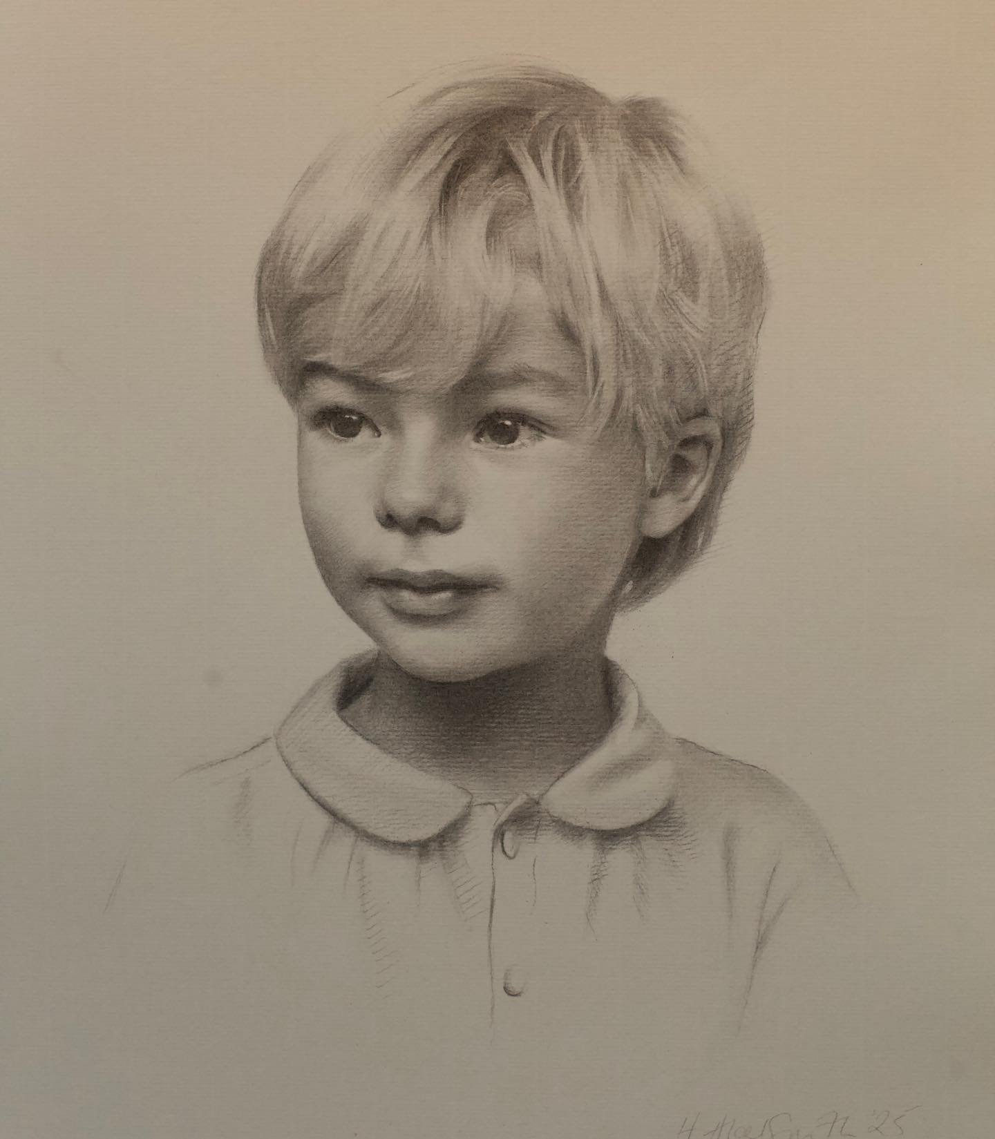 Charcoal commission of a cherubic little boy. @nitramcharcoal on Fabriano Ingres Paper