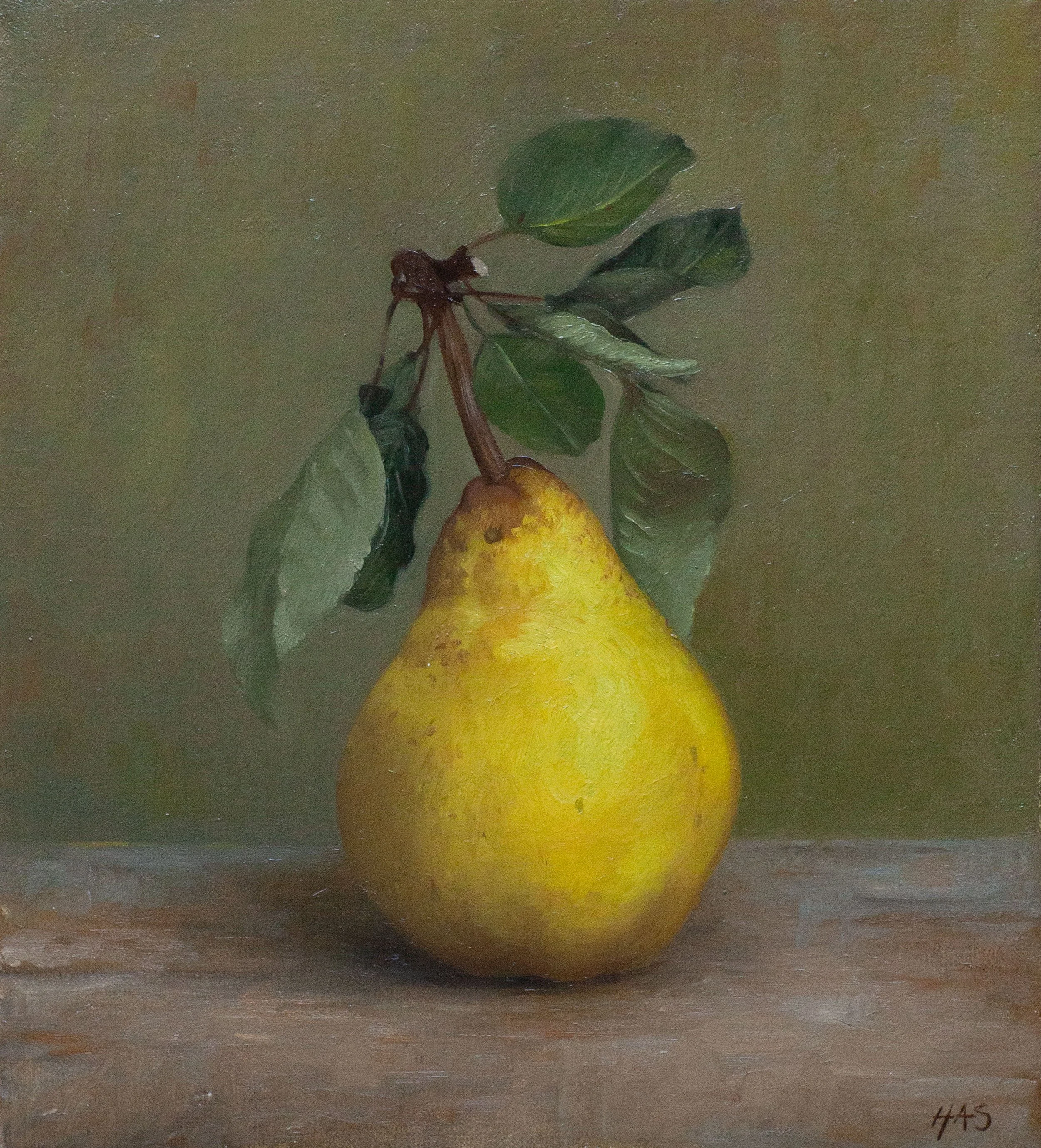 'Pear', 9 x 8 inches, oil canvas, £850 inc VAT SOLD