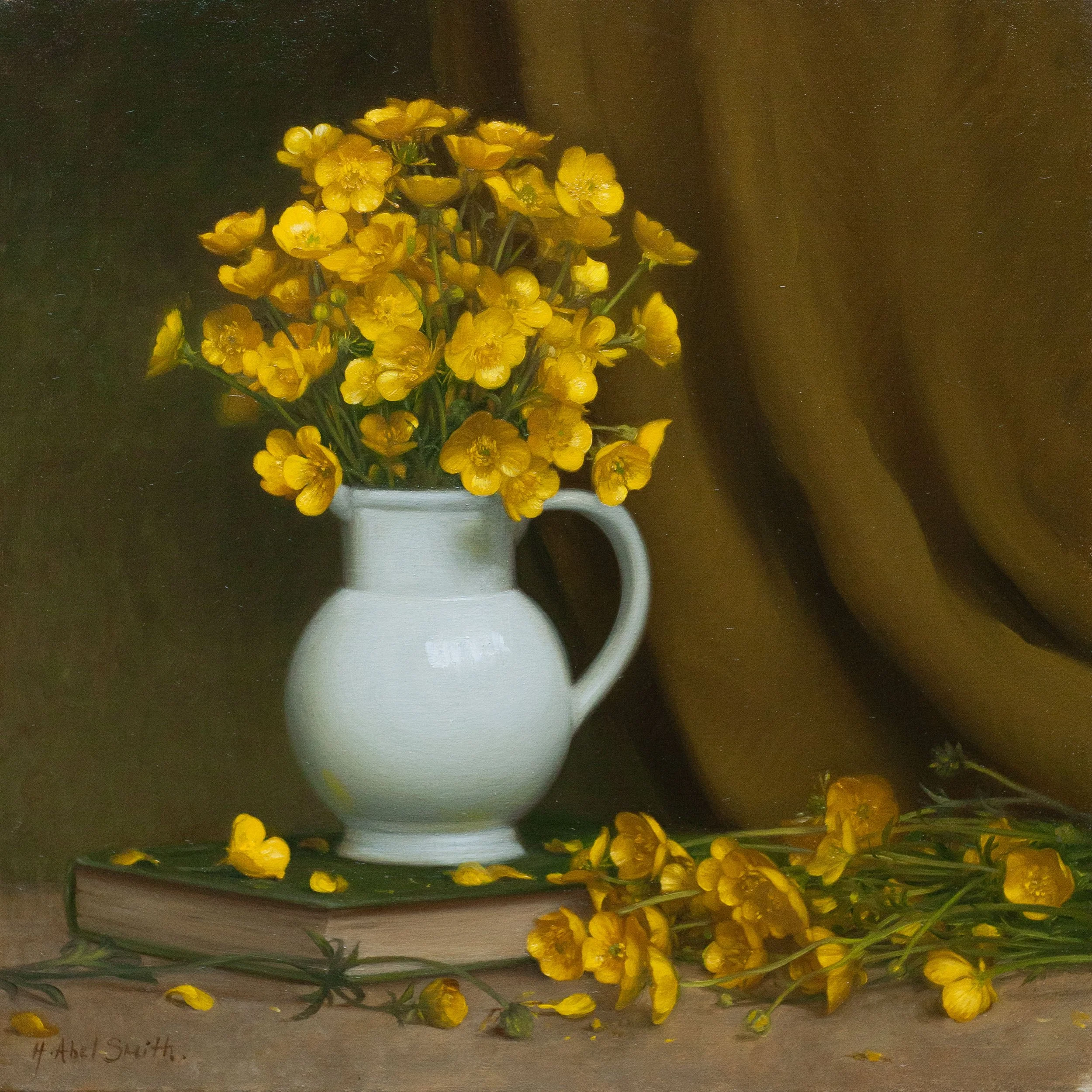 'Buttercups', 14 x 14 inches, oil on canvas, £3000 inc VAT SOLD