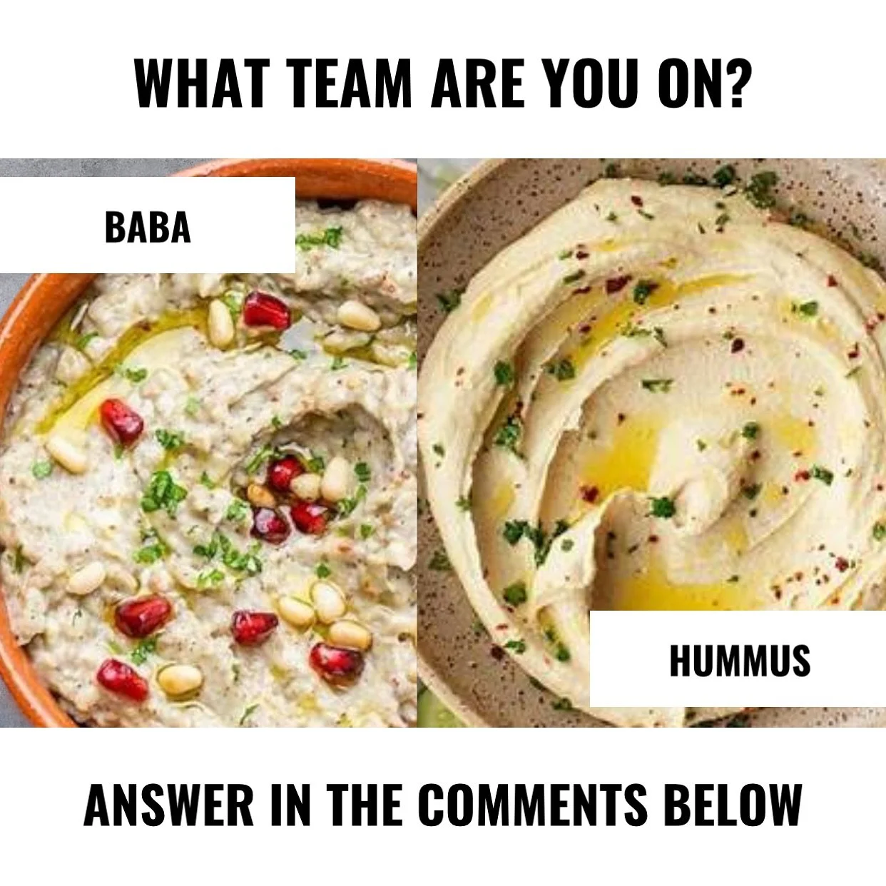 It’s the ultimate showdown: Team Baba or Team Hummus?
At Cedars Café, we believe there’s no wrong answer, just silky, smoky, garlicky perfection either way. 
for that charred eggplant magic.
Which dip rules your table?
#TeamBaba
