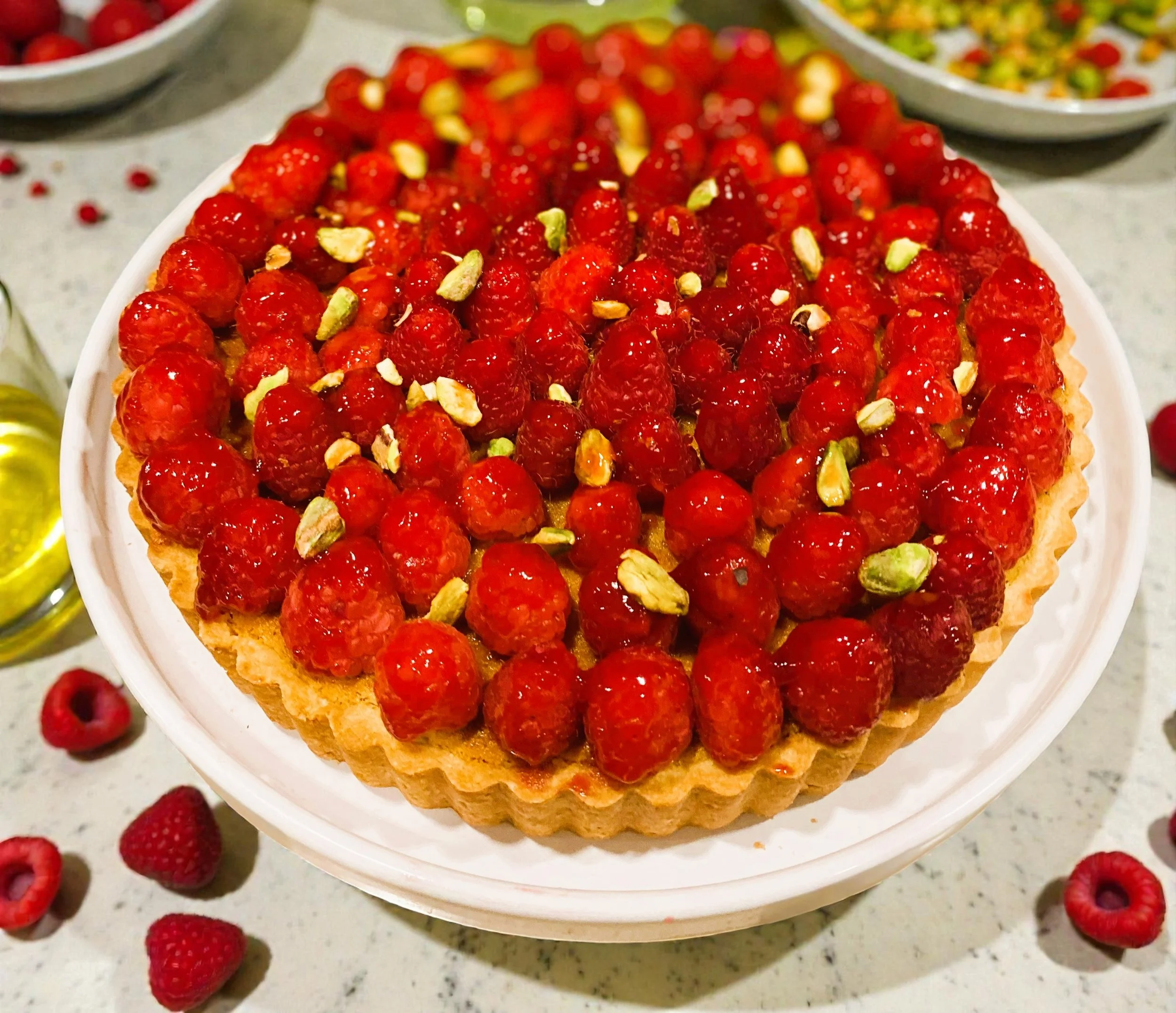 RASPBERRY PISTACHIO FRANGIPANE (Gluten free options )
