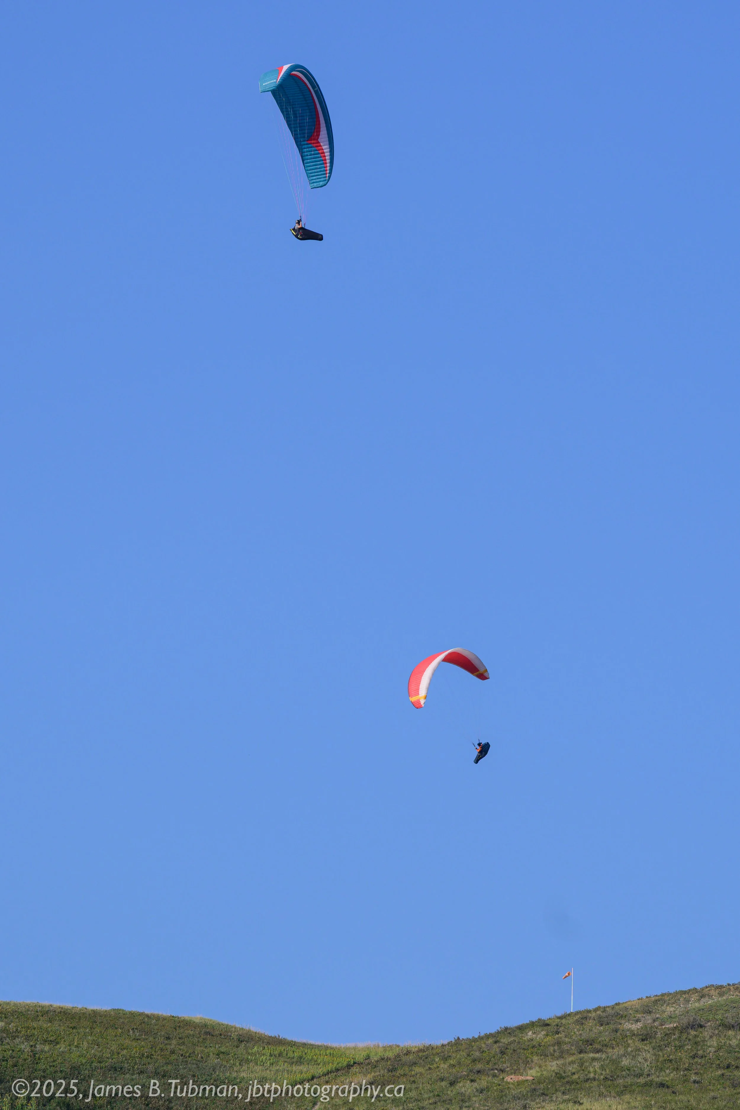 Paragliders Over Cochrane, Alberta