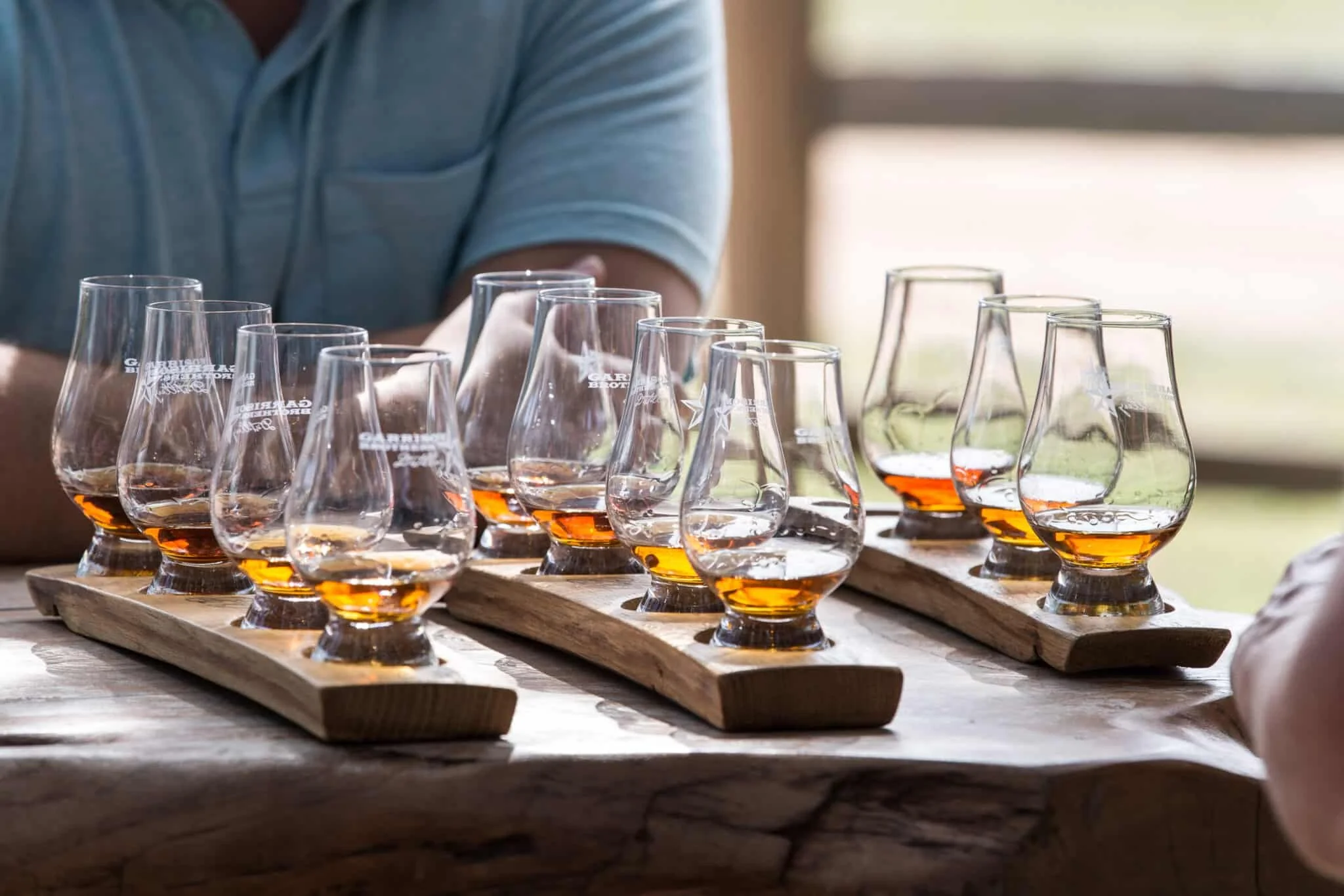 Garrison Brothers Distillery Balmorhea tasting flight.jpg