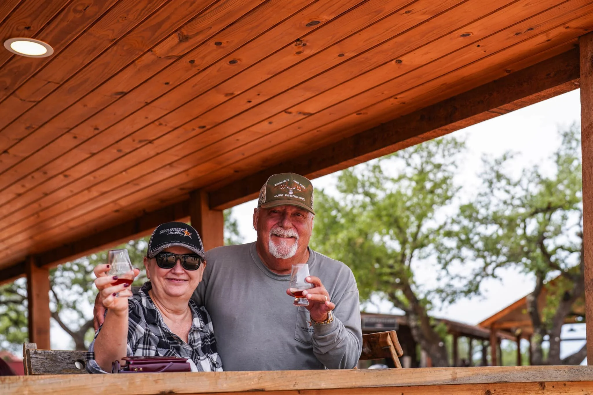 Garrison Brothers Distillery couple gazebo cheers.jpg