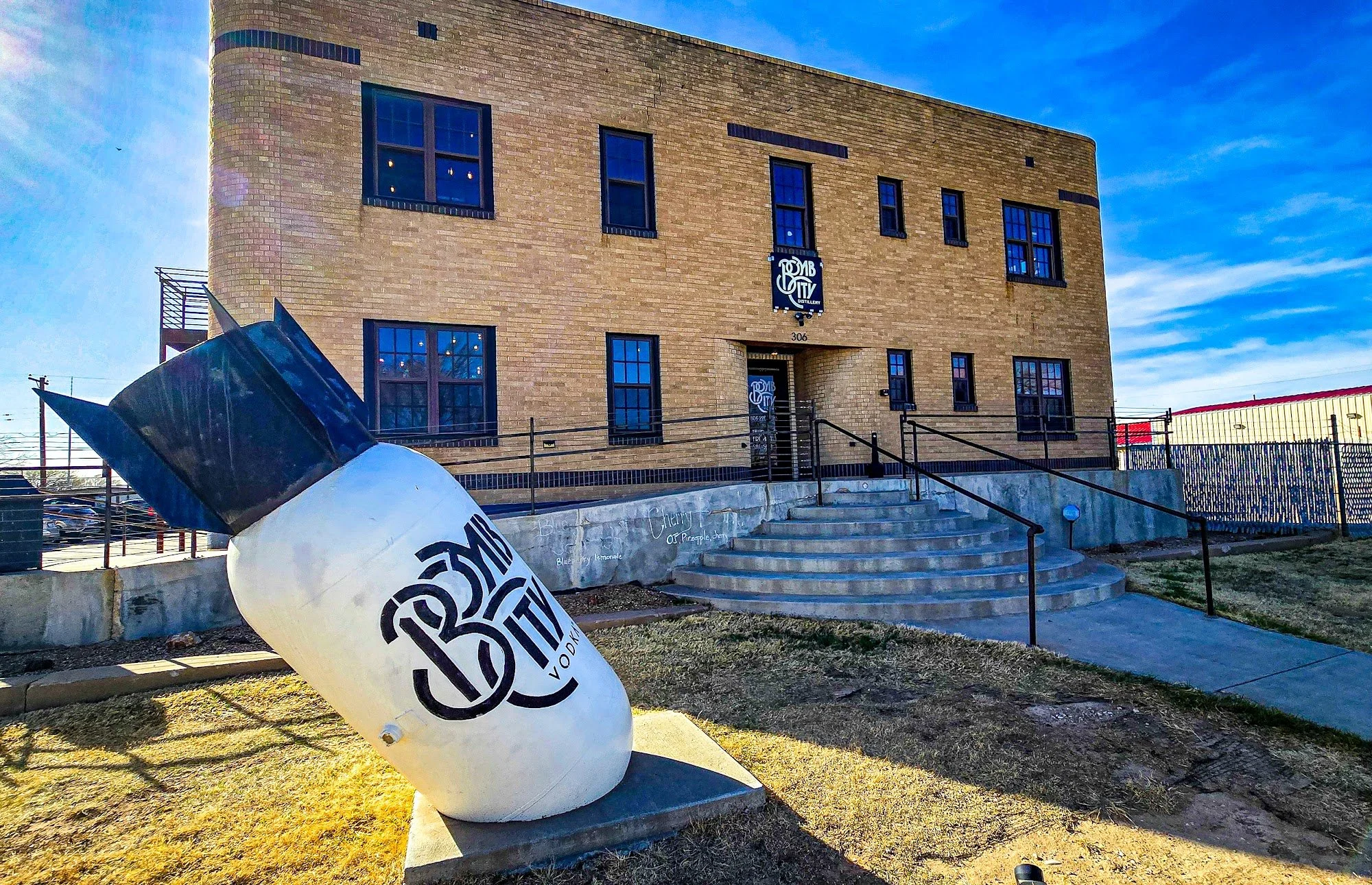 Bomb City Distilling building branded cup.jpg