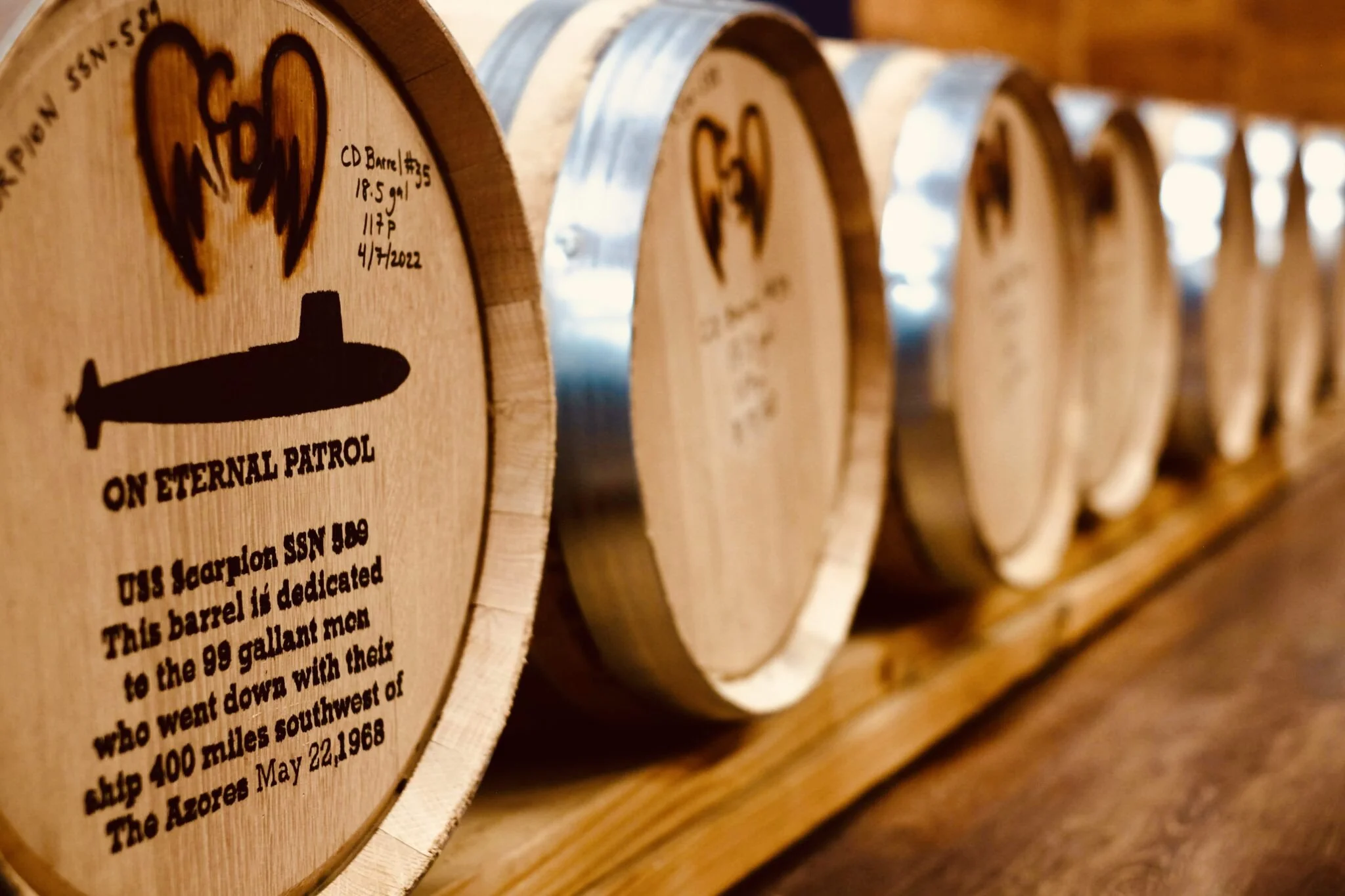 Chapline Distillery memorial barrel row.jpg