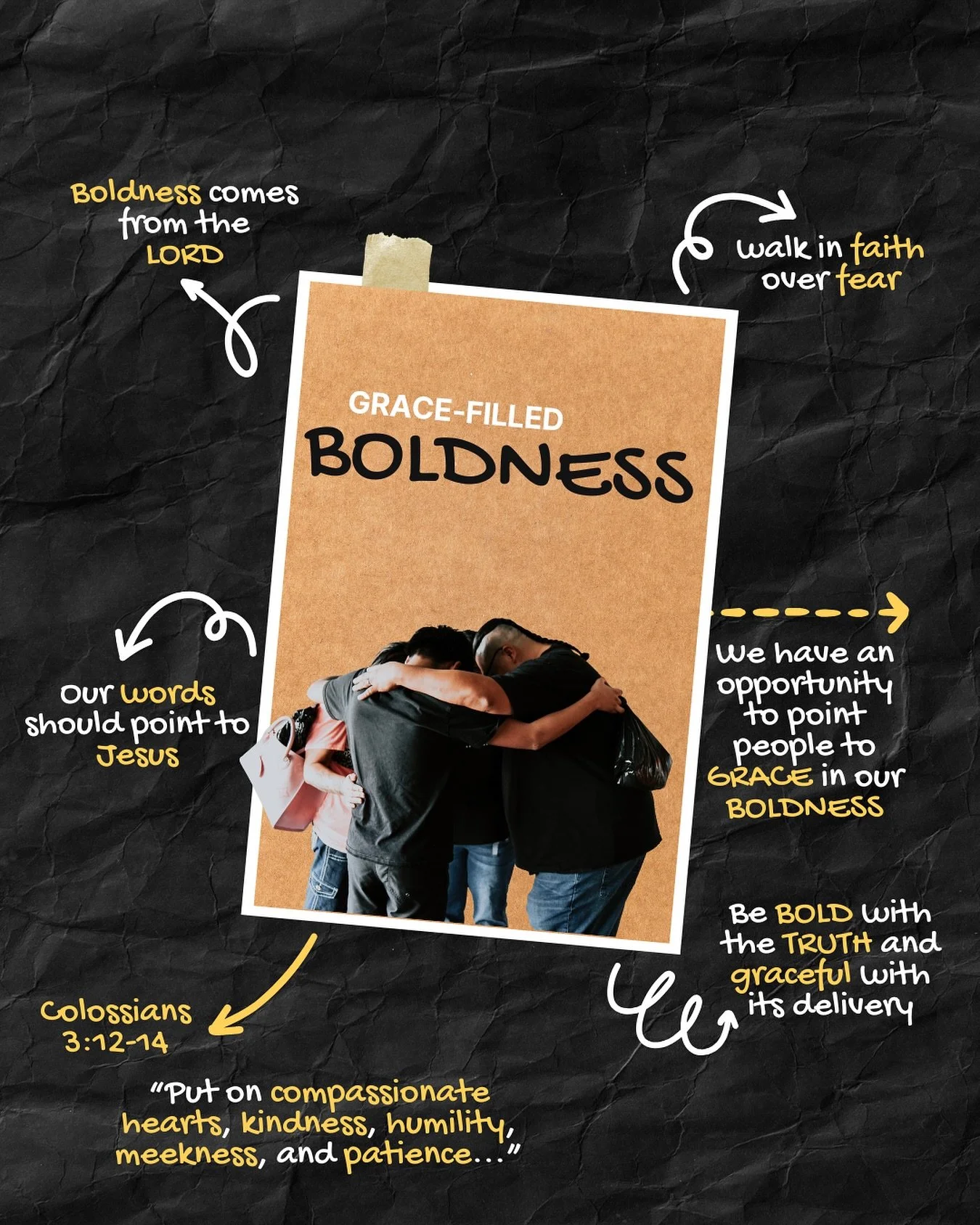 Grace-Filled Boldness 🙏🏼
Our words should be filled with grace, boldness, and point people to Jesus!!