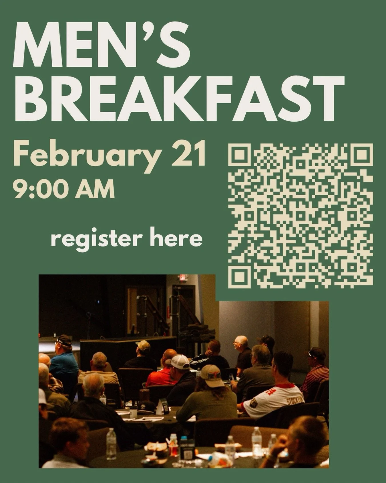 Men&rsquo;s breakfast is tomorrow! 

‼️‼️‼️‼️ This is your invitation and reminder ‼️‼️‼️‼️

Come join us as we fellowship and connect as we enjoy breakfast and grow in the Lord! 

9AM in the worship center! See you there!