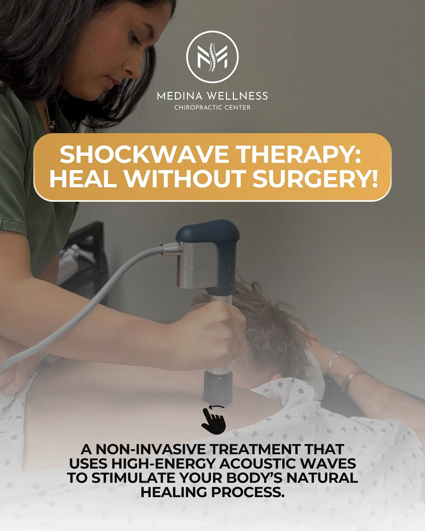 💥 Shockwave Therapy ⤵️

Say goodbye to pain without surgery or medication.
High-intensity sound waves boost blood flow, regenerate tissue, and speed up your recovery.

✅ Reduce inflammation
✅ Relieve chronic pain
✅ Get back to moving pain-free

📍 M