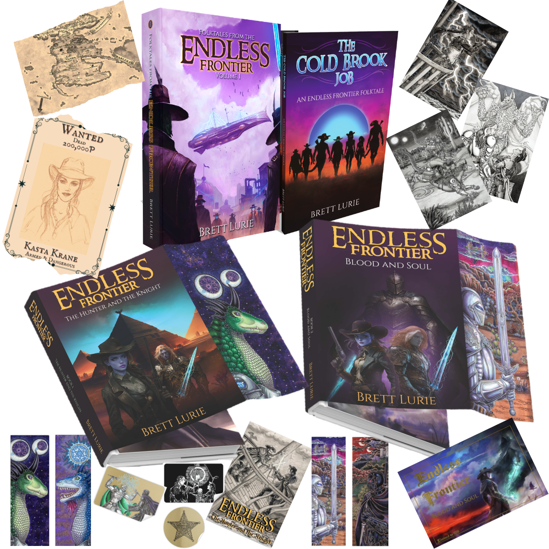Endless Frontier Treasure Hunter's Bundle- FREE Novella + Parchment Map + Wanted Poster (Deluxe only)