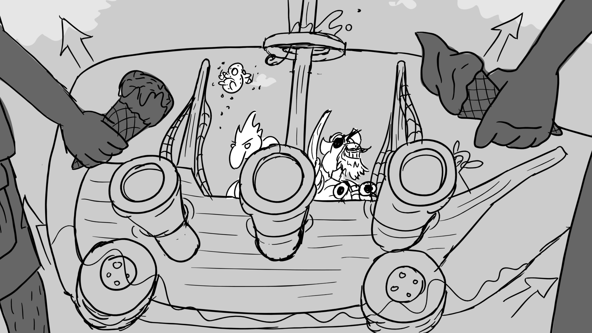 Boards I made for a short bumper film, Avast