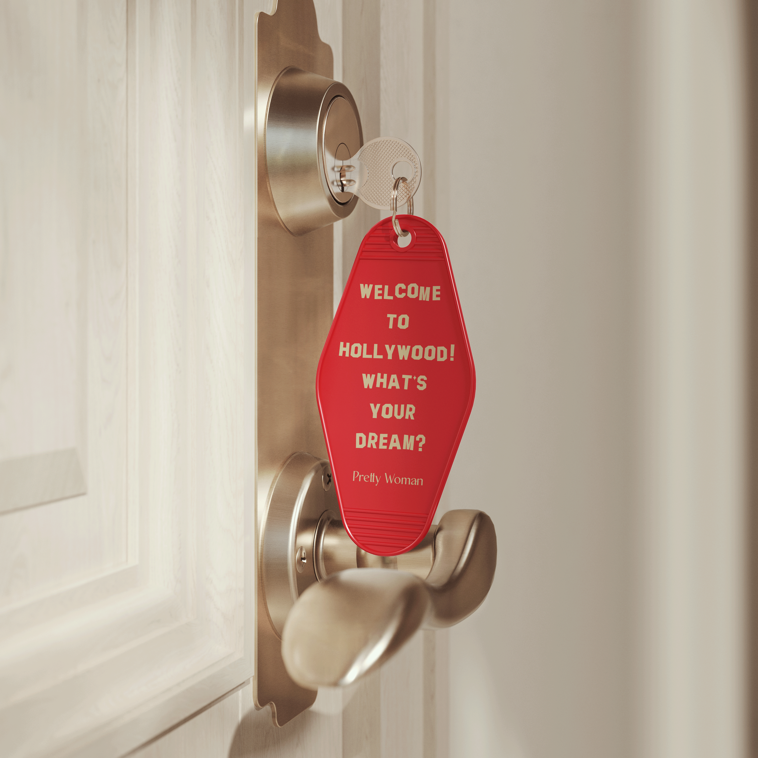 Hollywood Motel Keychain (Red) "Welcome to Hollywood..."