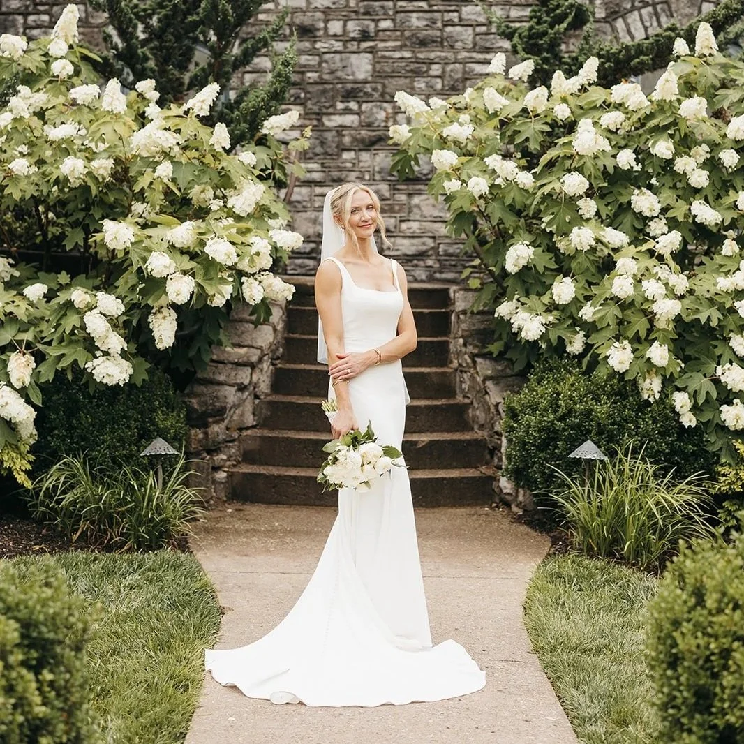 Bride before ceremony at Castle and Key