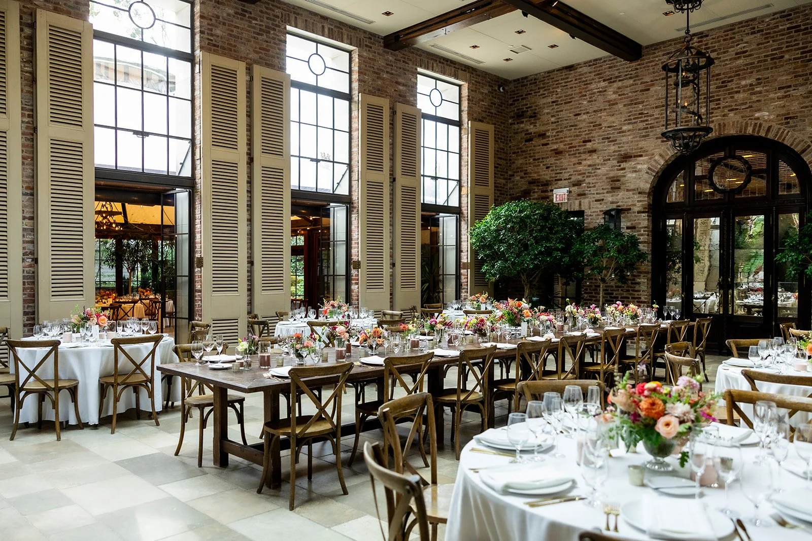 Vibrant floral tablescape at a Lexington wedding