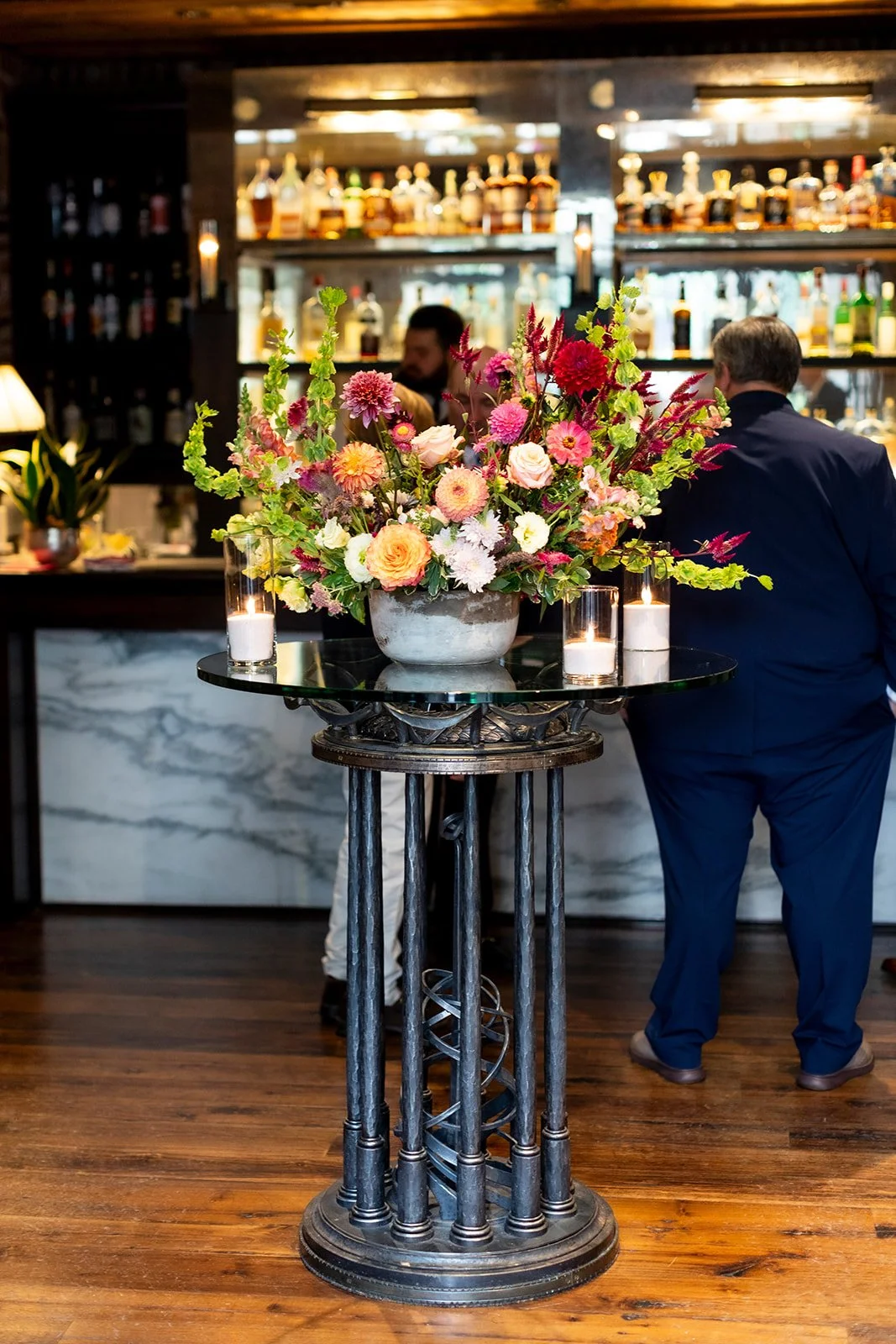 Colorful wedding reception at The Apiary in Lexington, Kentucky