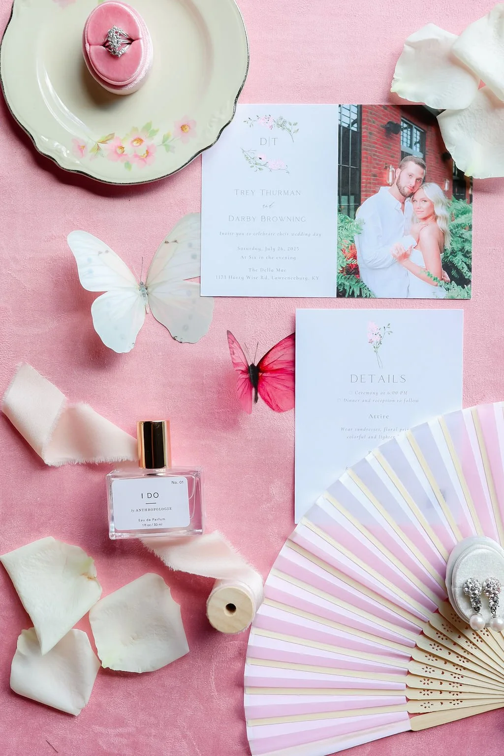 Wedding stationery inspired by an outdoor Kentucky celebration