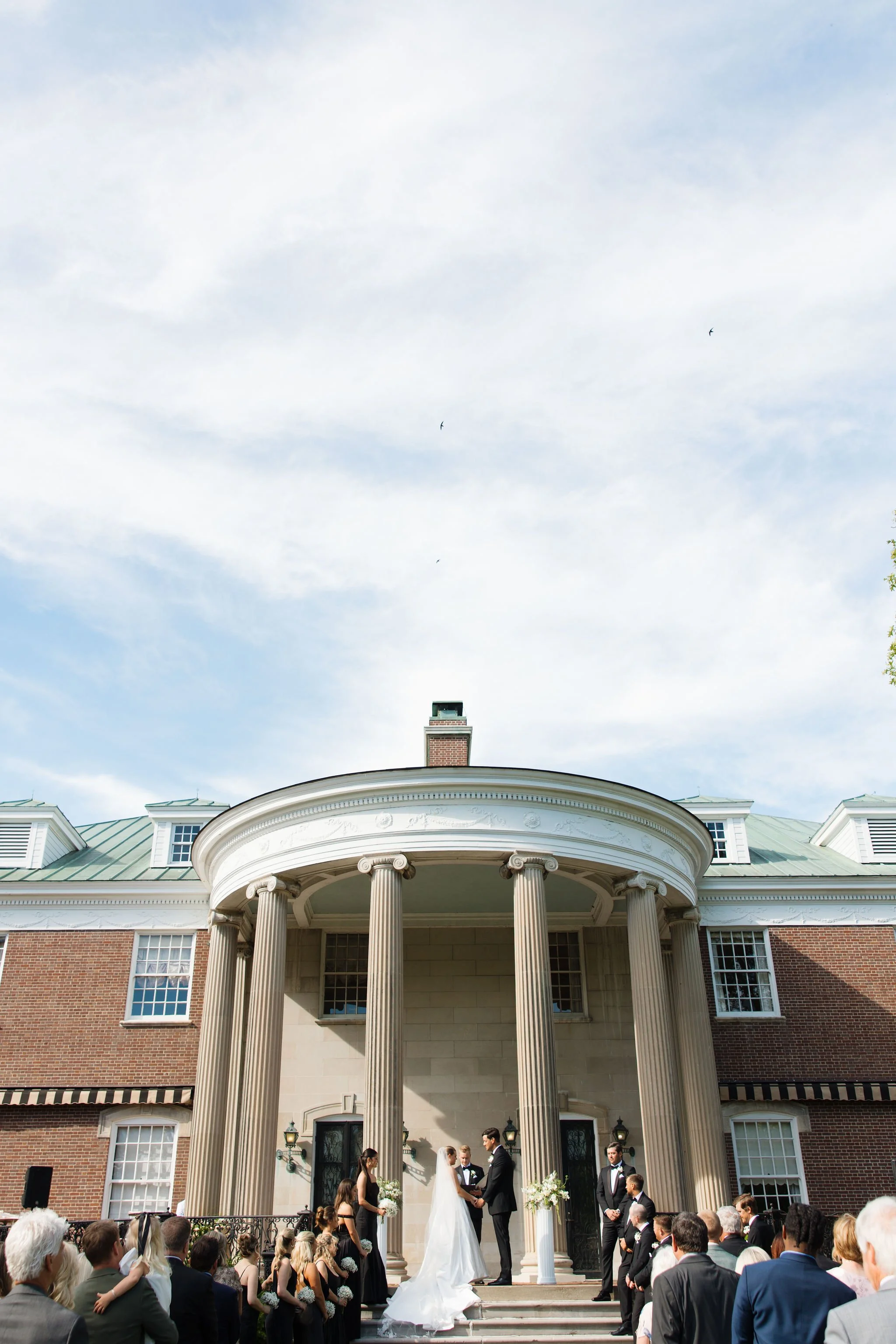 Classic wedding ceremony at Spindletop Hall in Lexington, Kentucky