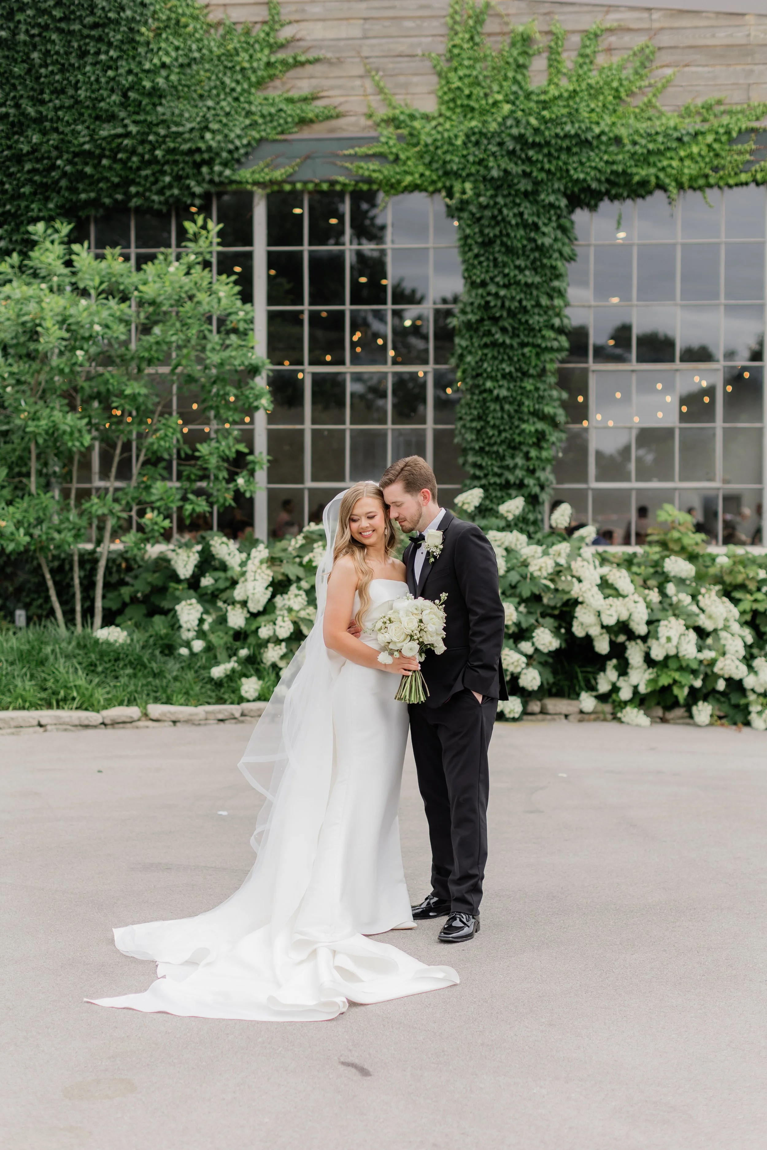 Bride and groom portrait at Clerestory in Lexington