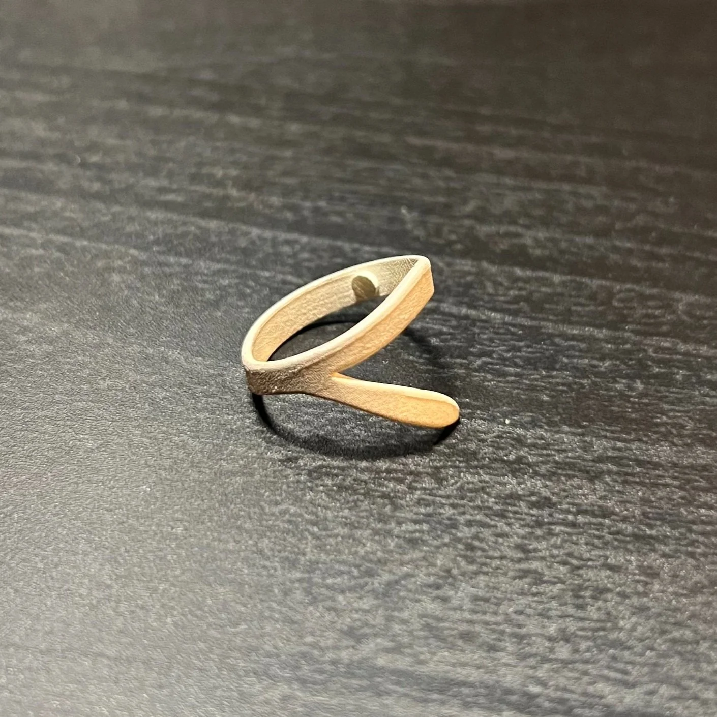Unfinished ring made by the lost-wax method