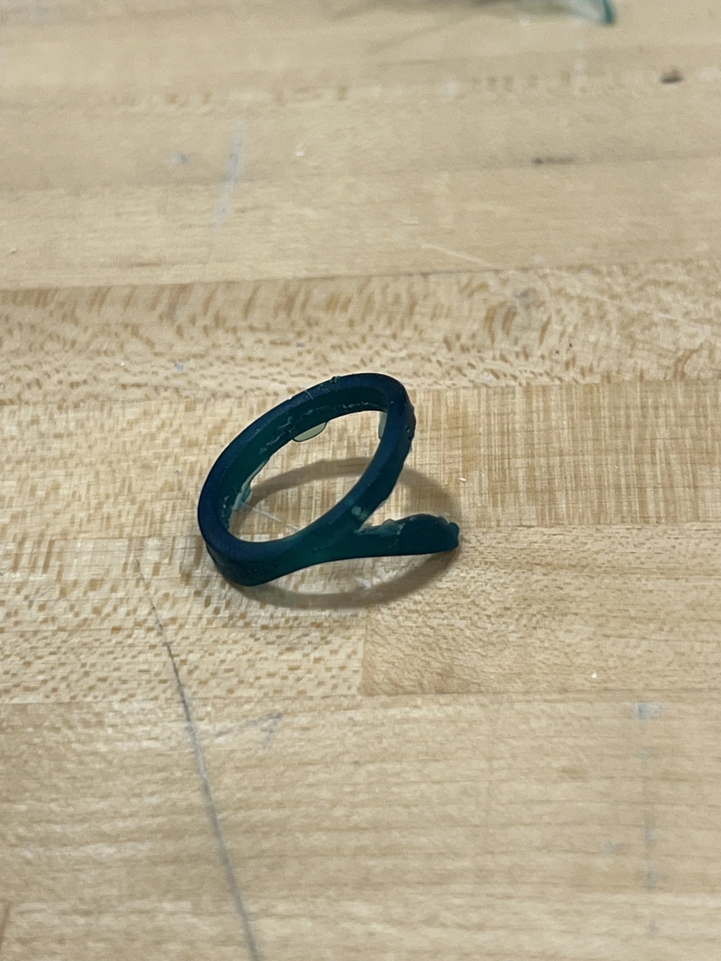 Flashing is cut off to begin finishing