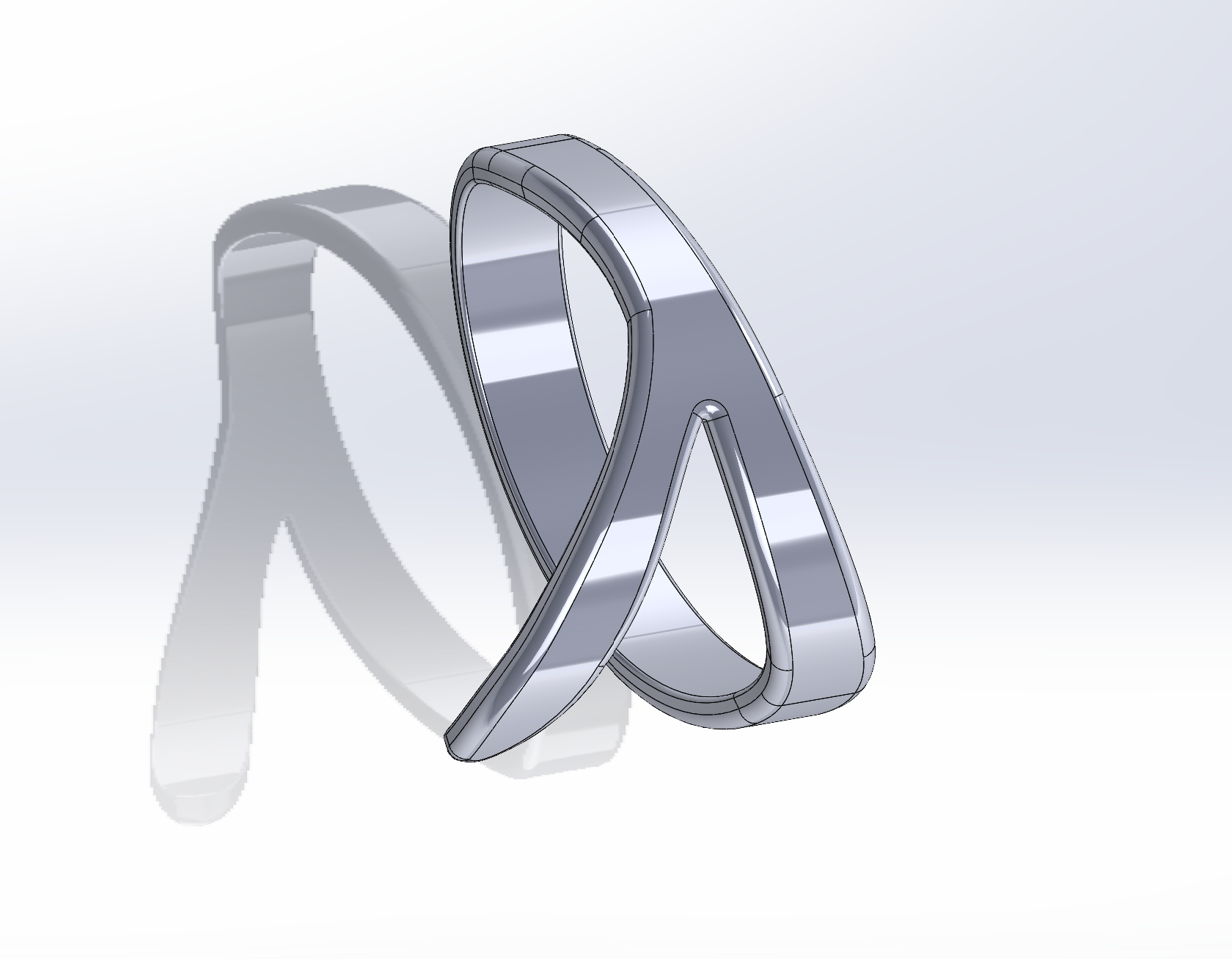 Lambda 3 CAD showing smoother corners with less stress concentration