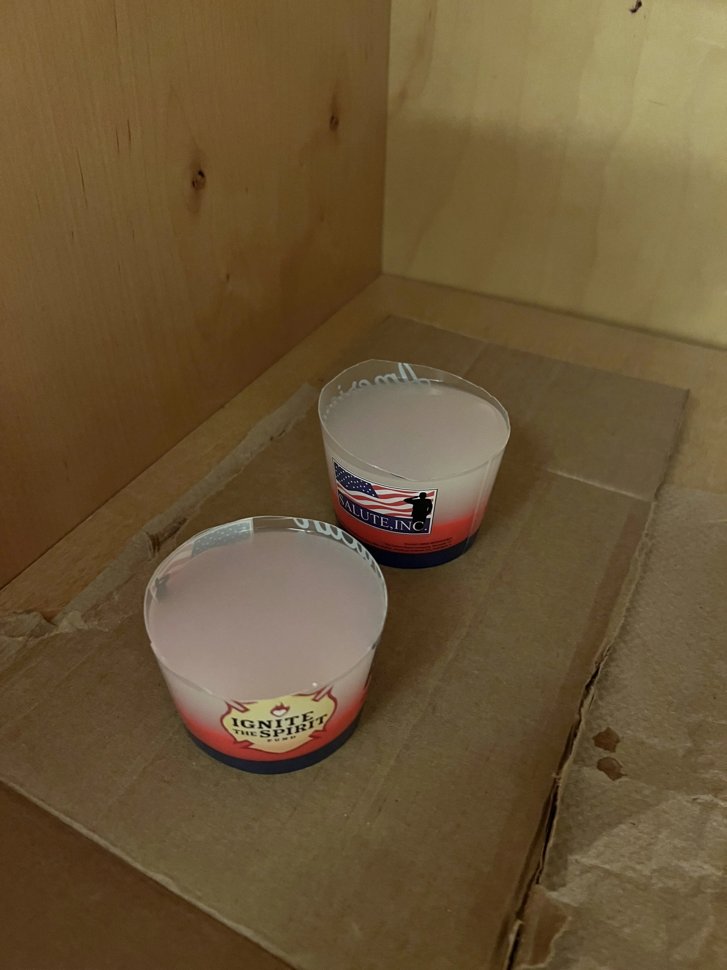 Half the mold poured with silicone