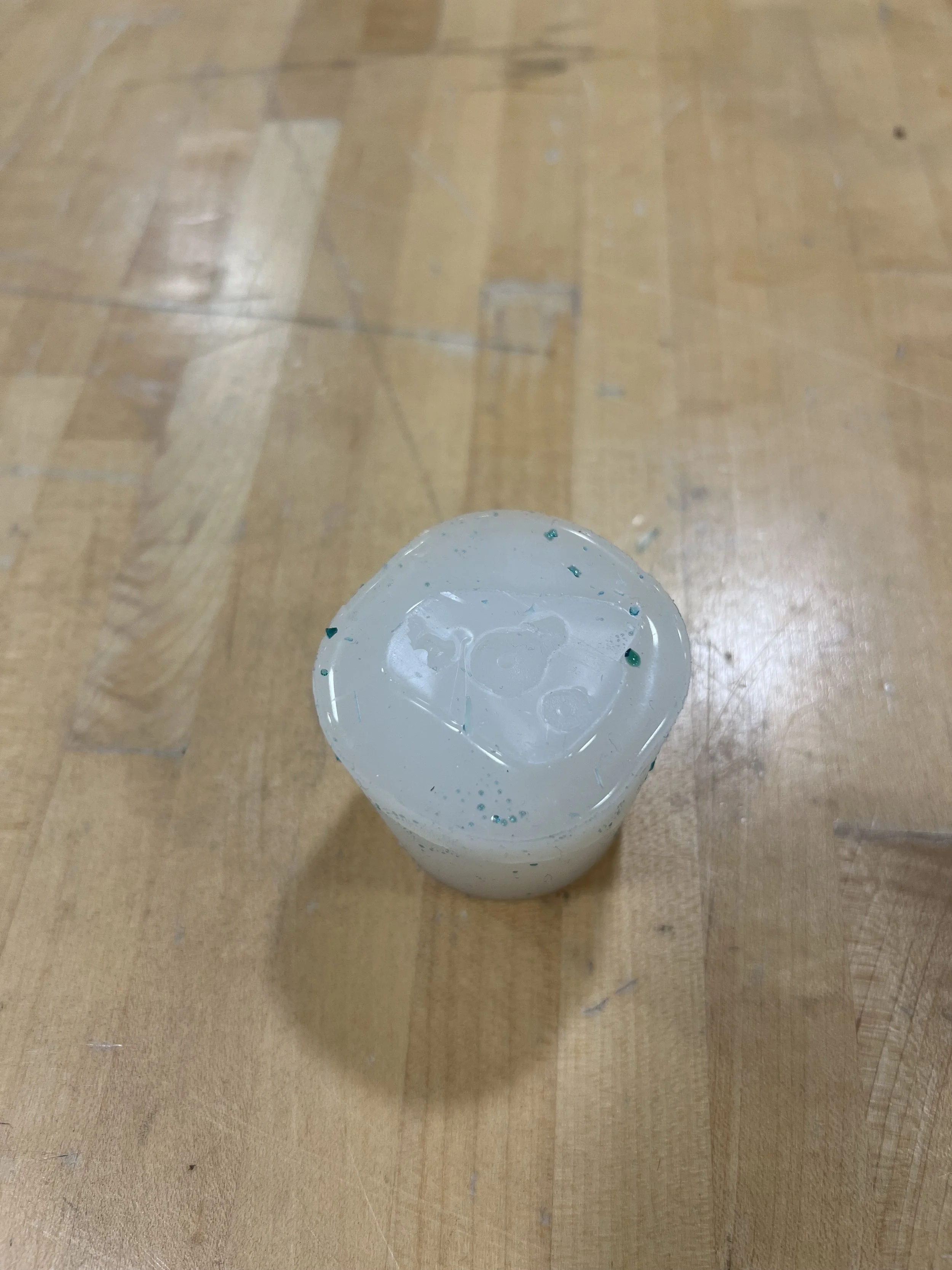 Finished mold showing vent holes