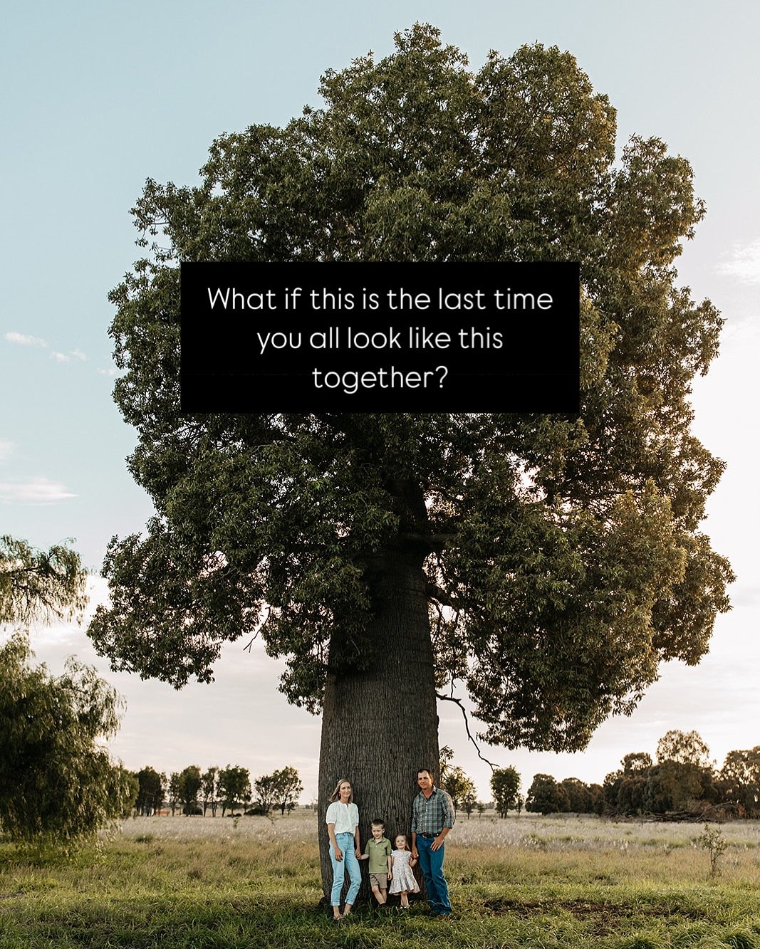 I want you to stop and really look at your family today. 
Not just in passing - really look.

This season you&rsquo;re in right now - what if this is the last time you all look like this together?

The last time their teeth are gappy. The last time t