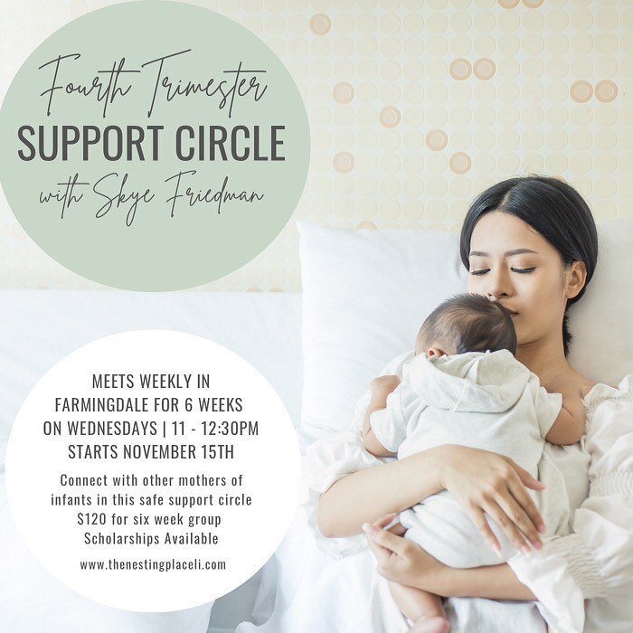 We need each other more than ever. If you&rsquo;re local and postpartum, please join me Wednesdays in November at @thenestingplaceli in Farmingdale. 

#ftsc #thenestingplaceli #doula #birth #postpartum #postpartumjourney #postpartumcommunity #parenth