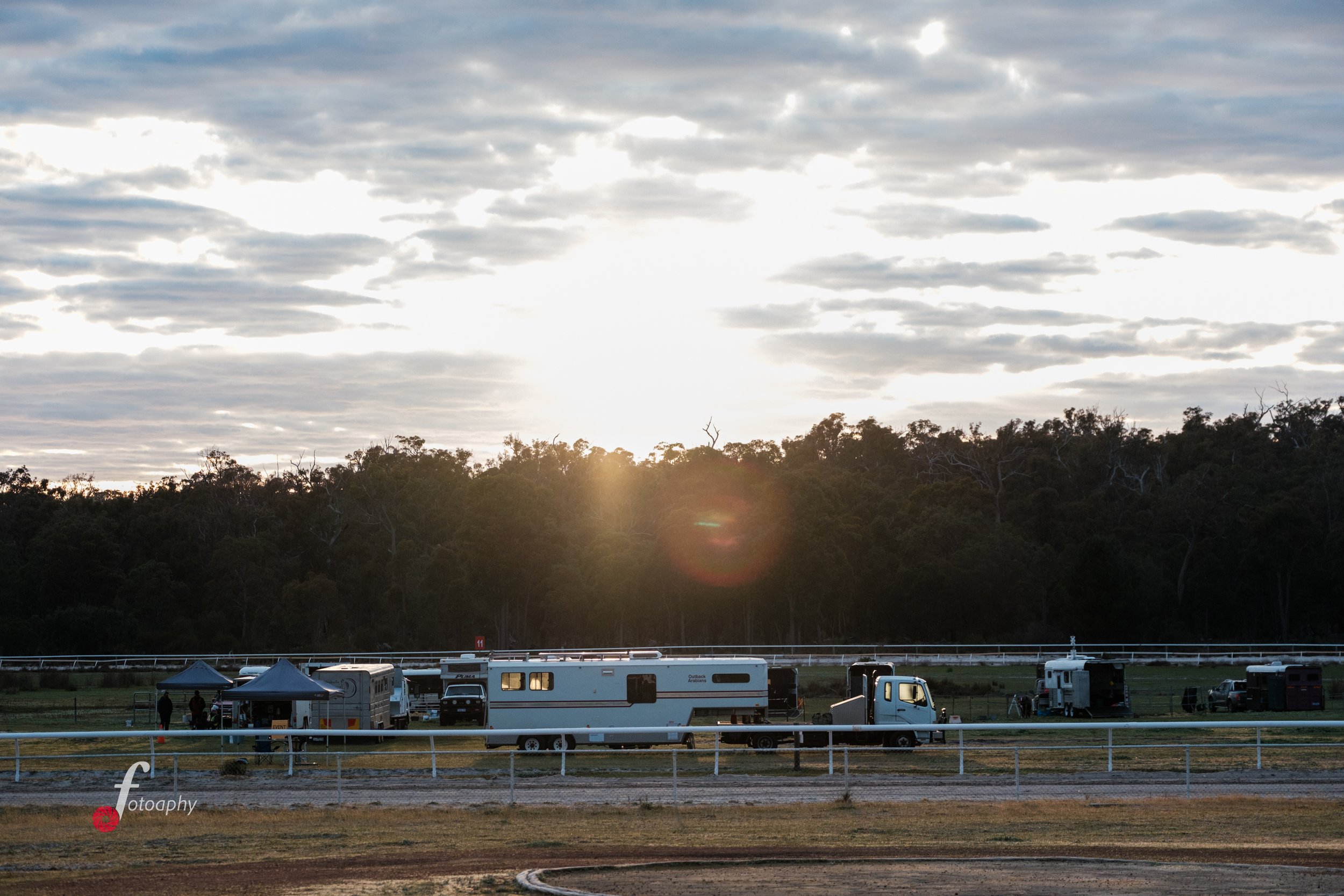 Camping in the middle of the track affords plenty of space
