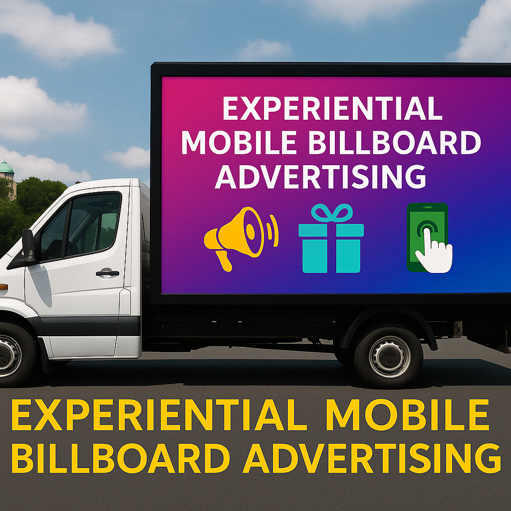 Experiential mobile billboard advertising