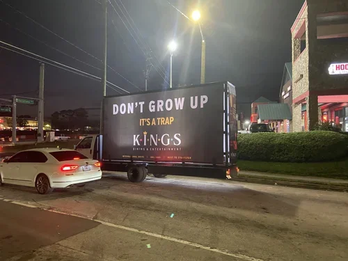 Mobile Billboard Truck ; KING Dining