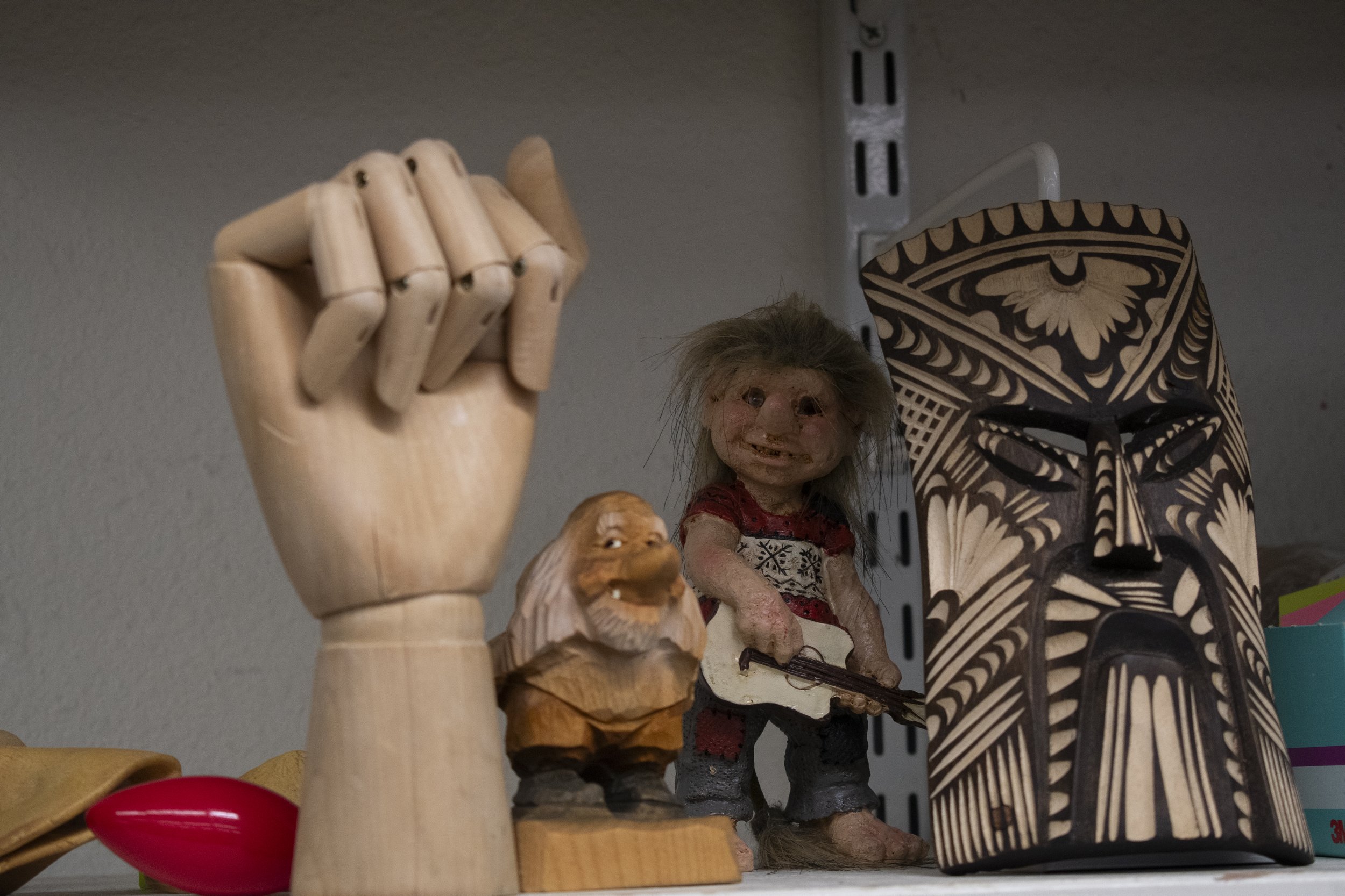 Mr. Petersen's room is full of random objects that hold sentimental value but also show his students that he truly is a fun guy.