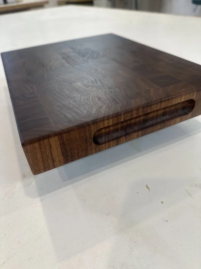 Walnut end grain cutting board