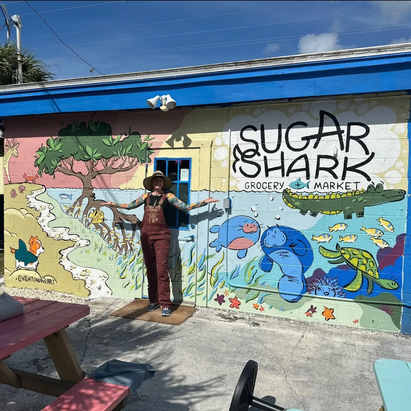 My very first mural! (If you don't count the one I &quot;helped&quot; paint when I was in elementary school as a school beautification project)

I really enjoyed the design process with @sugarsharkmarket exploring different directions. We ended up bl