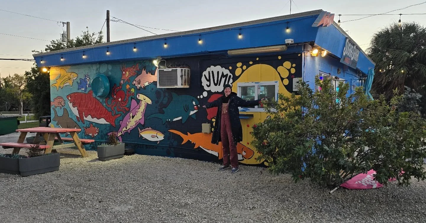 The wide angle shot of the whole mural. 🦈