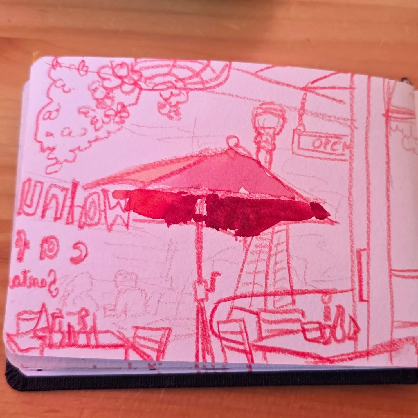 cafe sketch. #pleinairpril #sketchbook