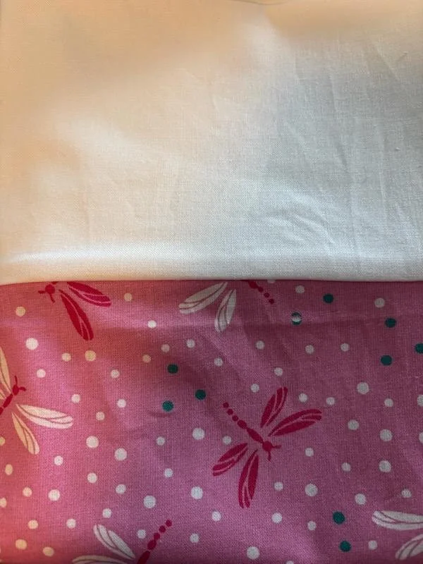 Pink and White Dragonfly Pillowcase